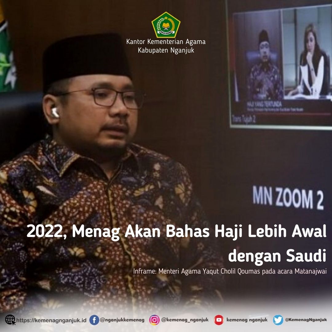 2022, Menag Akan Bahas Haji Lebih Awal dengan Saudi