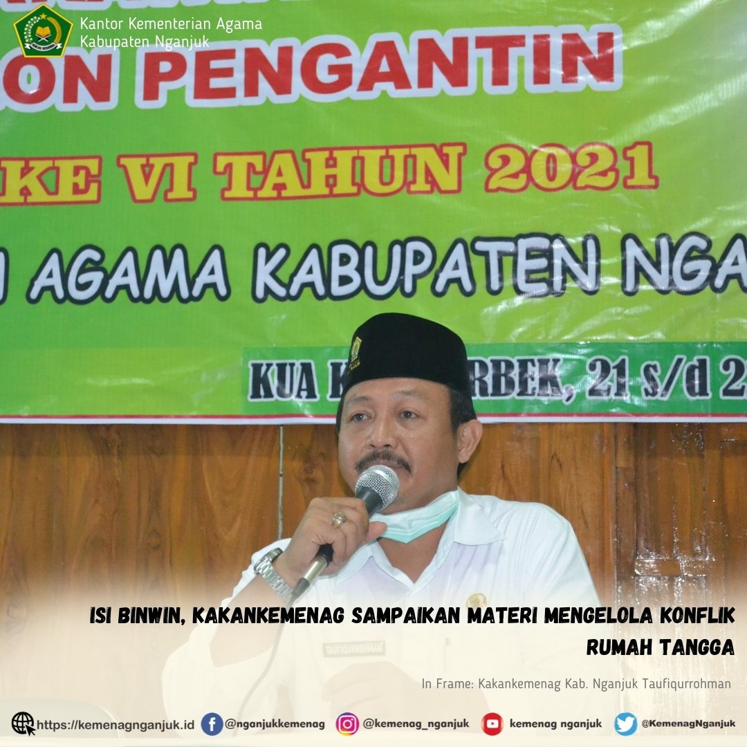 Isi Binwin, Kakankemenag Sampaikan Materi Mengelola Konflik Rumah Tangga