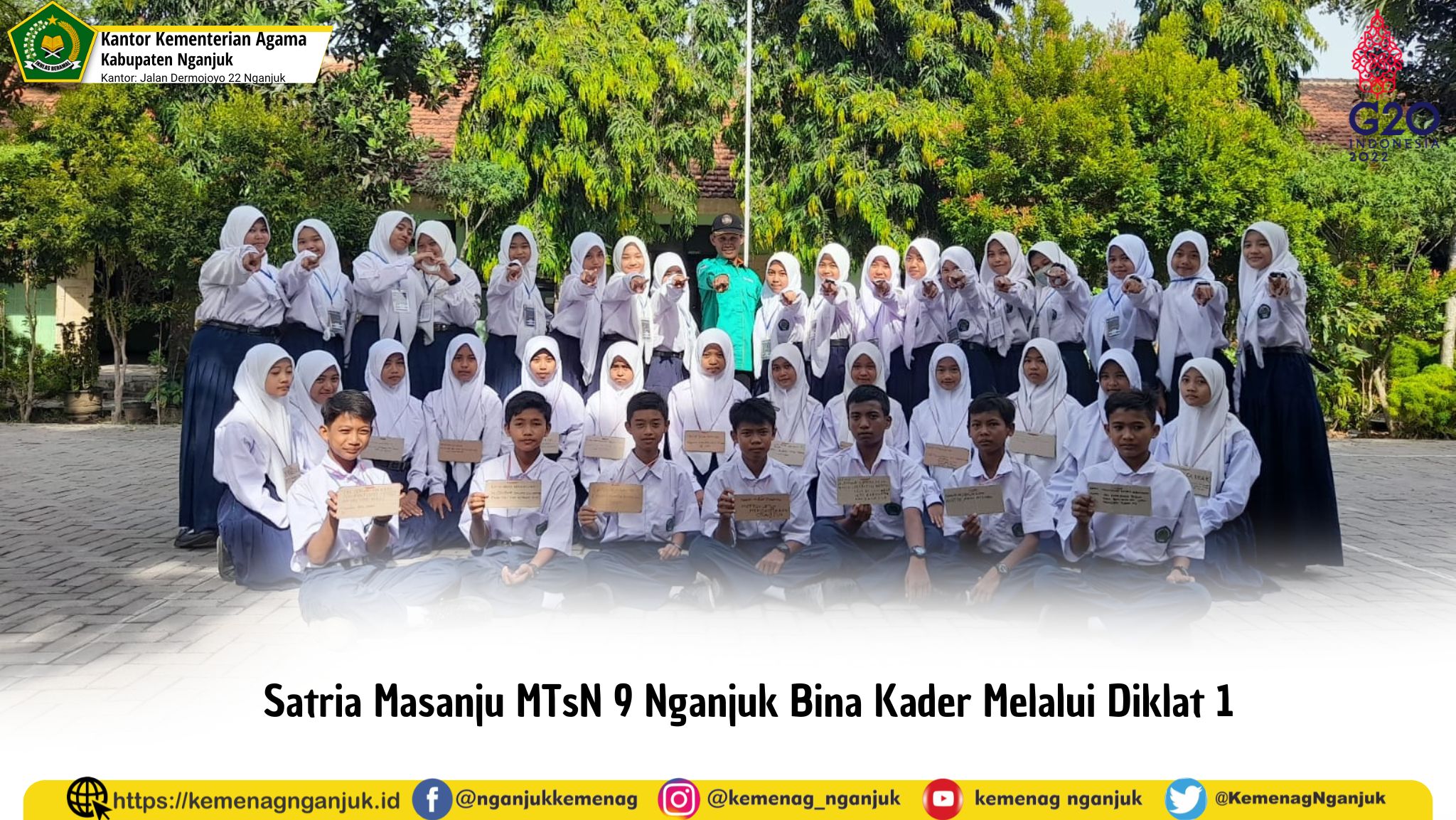 Satria Masanju MTsN 9 Nganjuk Bina Kader Melalui Diklat