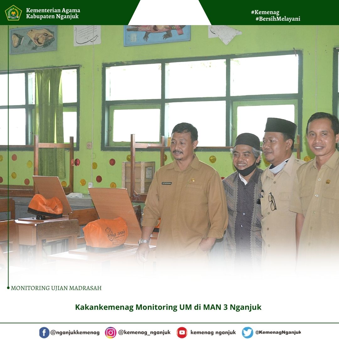 Monitoring Ujian Madrasah, Kakankemnag : Madrasah Harus Selalu Amanah 