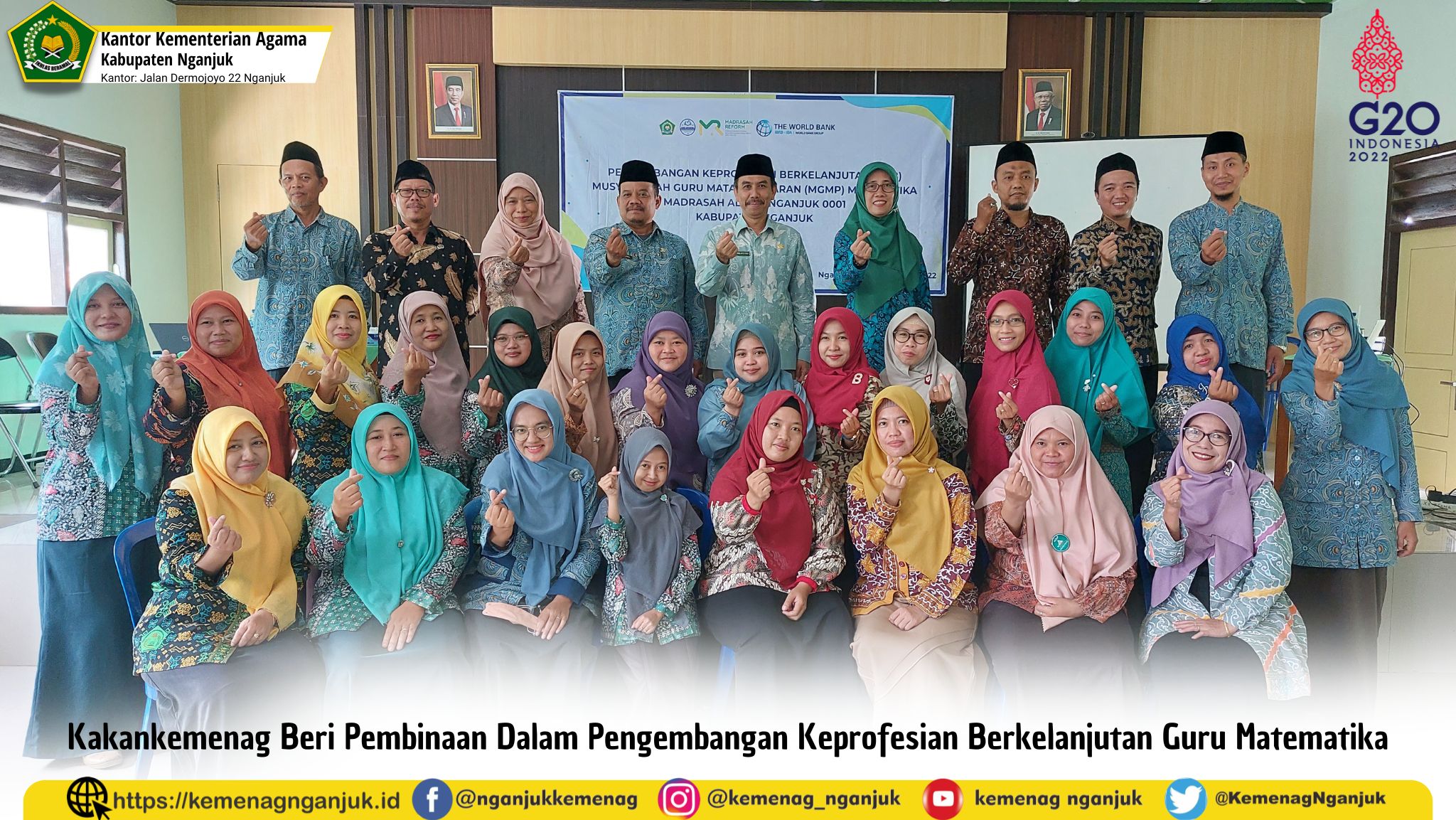 Kakankemenag Beri Pembinaan Dalam Pengembangan Keprofesian Berkelanjutan Guru Matematika