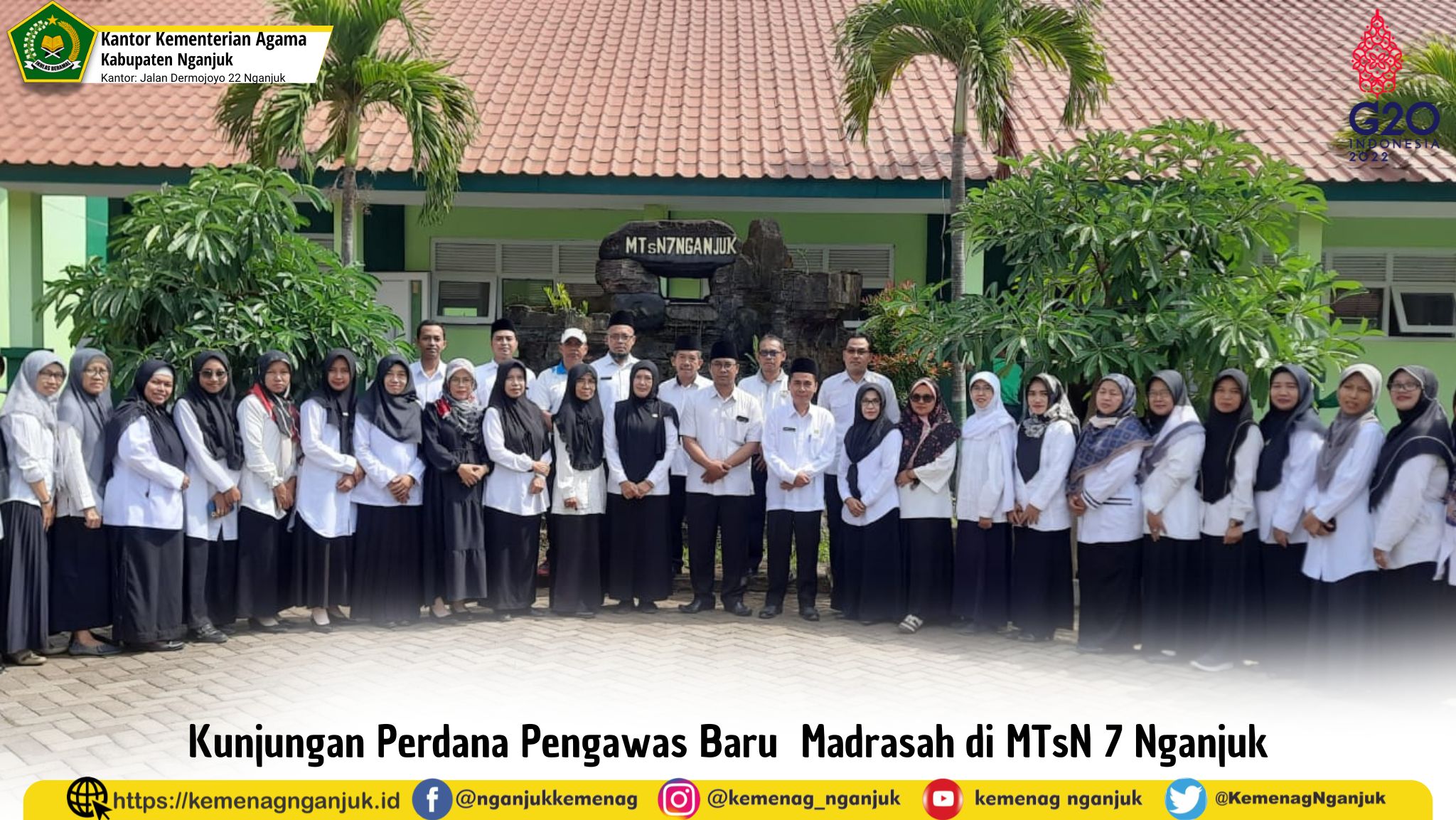 Kunjungan Perdana Pengawas Baru  Madrasah di MTsN 7 Nganjuk