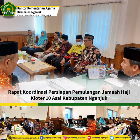 Rapat Koordinasi Persiapan Pemulangan Jamaah Haji Kloter 10 Asal Kabupaten Nganjuk