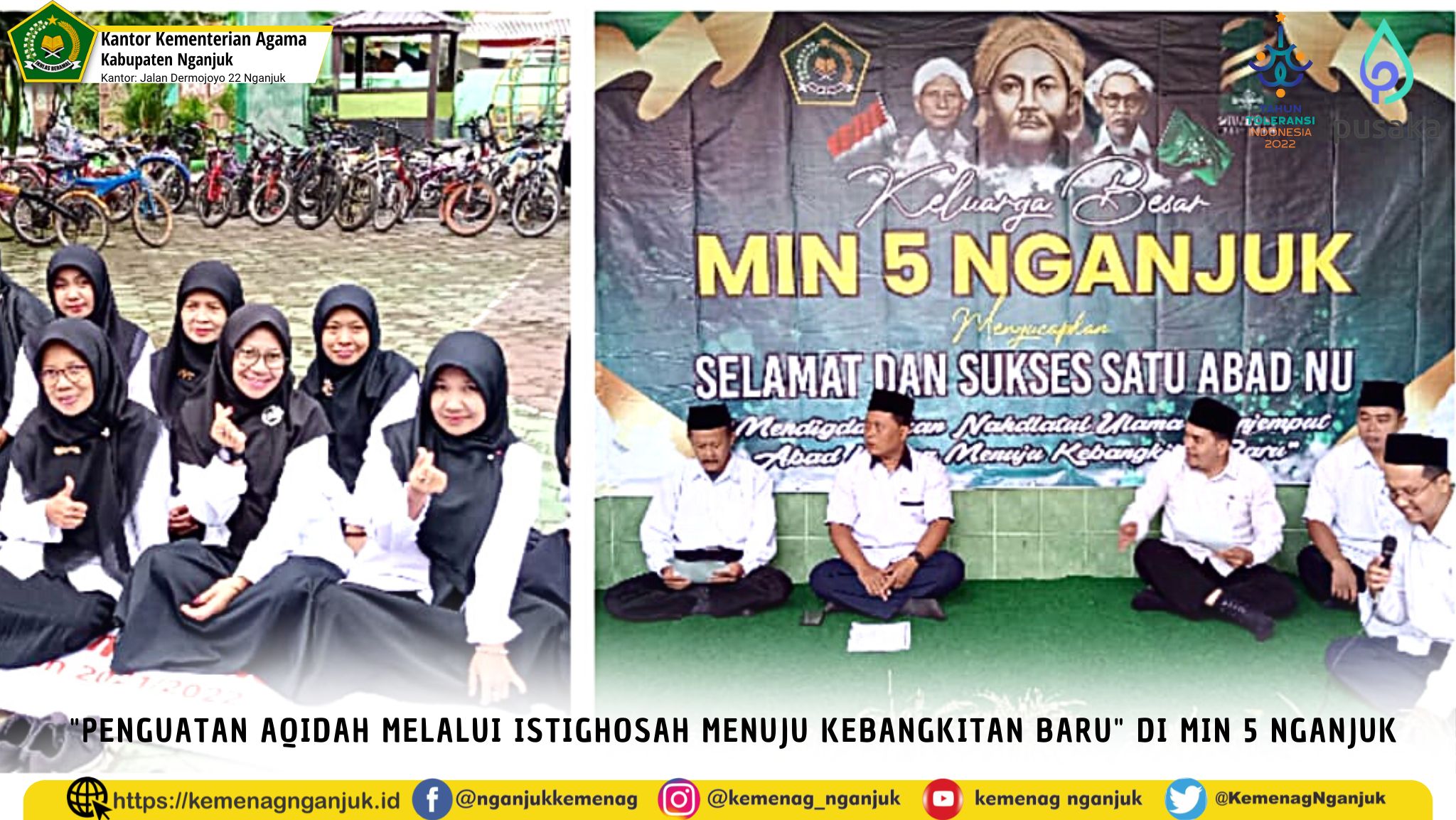 \\\"Penguatan Aqidah Melalui Istighosah Menuju Kebangkitan Baru\\\" di MIN 5 Nganjuk