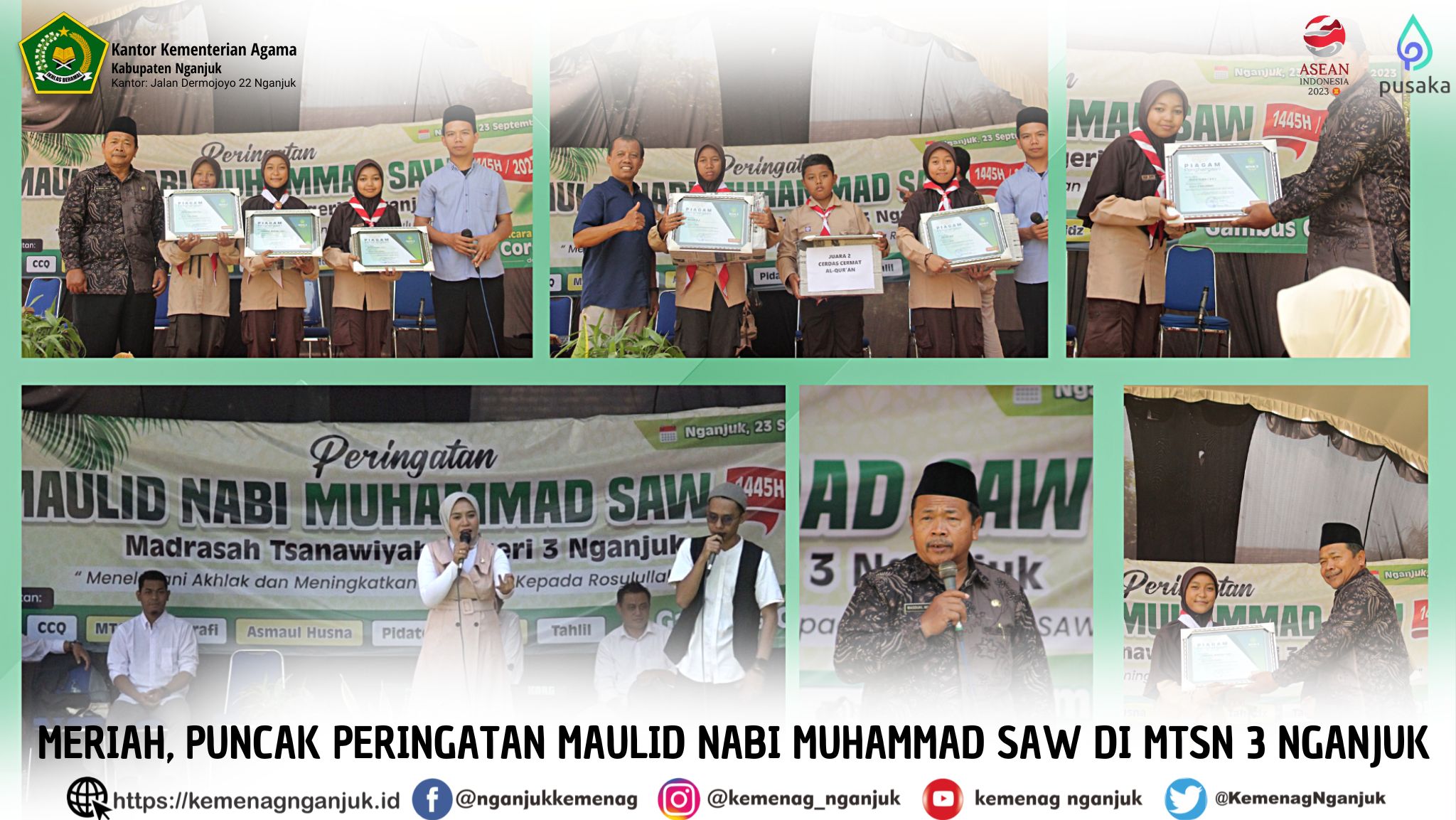Meriah, Puncak Peringatan Maulid Nabi Muhammad SAW di MTsN 3 Nganjuk