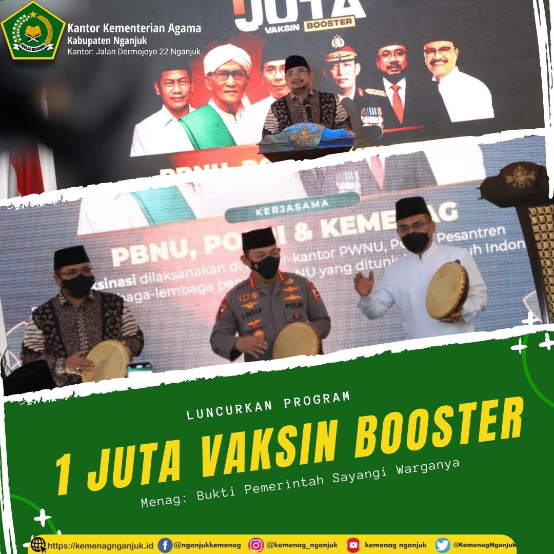 Luncurkan Program 1 Juta Vaksin Booster, Menag: Bukti Pemerintah Sayangi Warganya