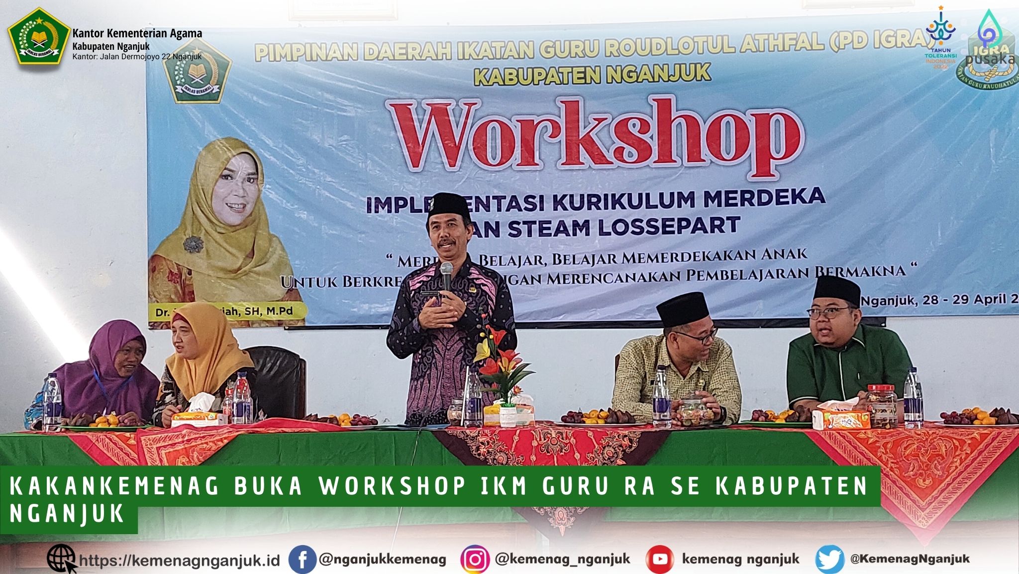 Kakankemenag Buka Workshop IKM Guru RA se Kabupaten Nganjuk
