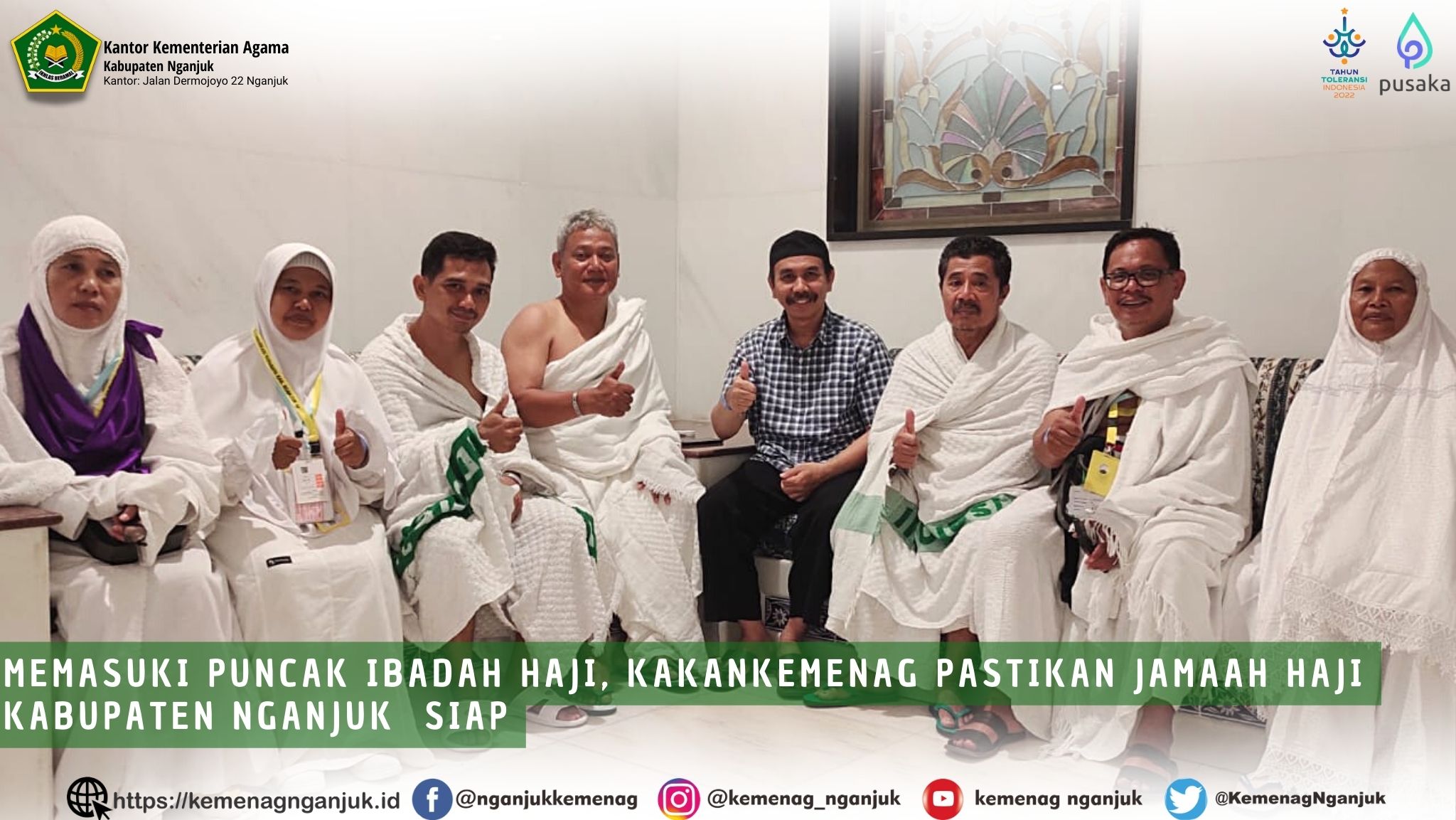 Memasuki Puncak Ibadah Haji, Kakankemenag Pastikan Jamaah Haji Kabupaten Nganjuk  Siap