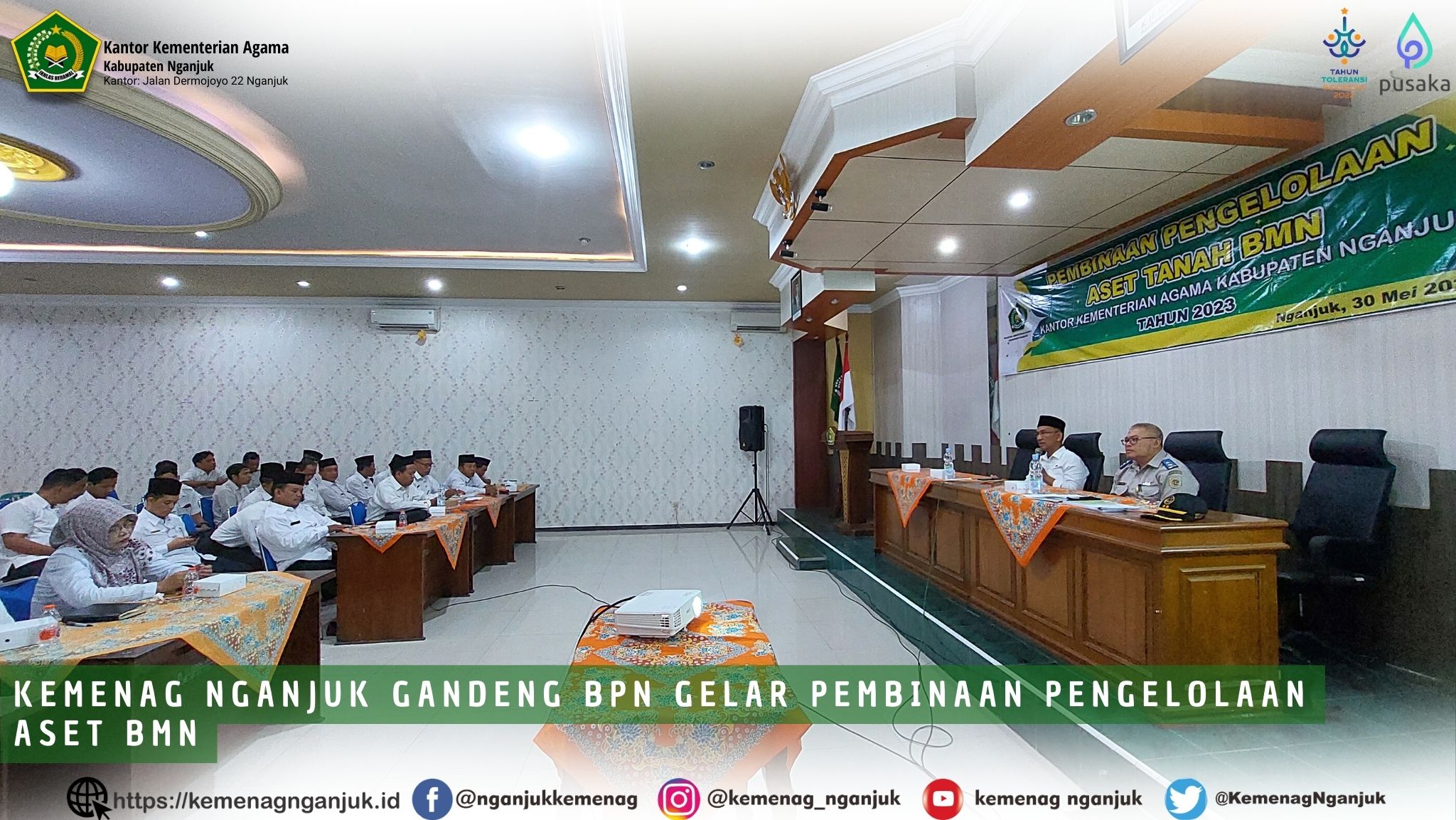 Kemenag Nganjuk Gandeng BPN gelar Pembinaan Pengelolaan Aset BMN