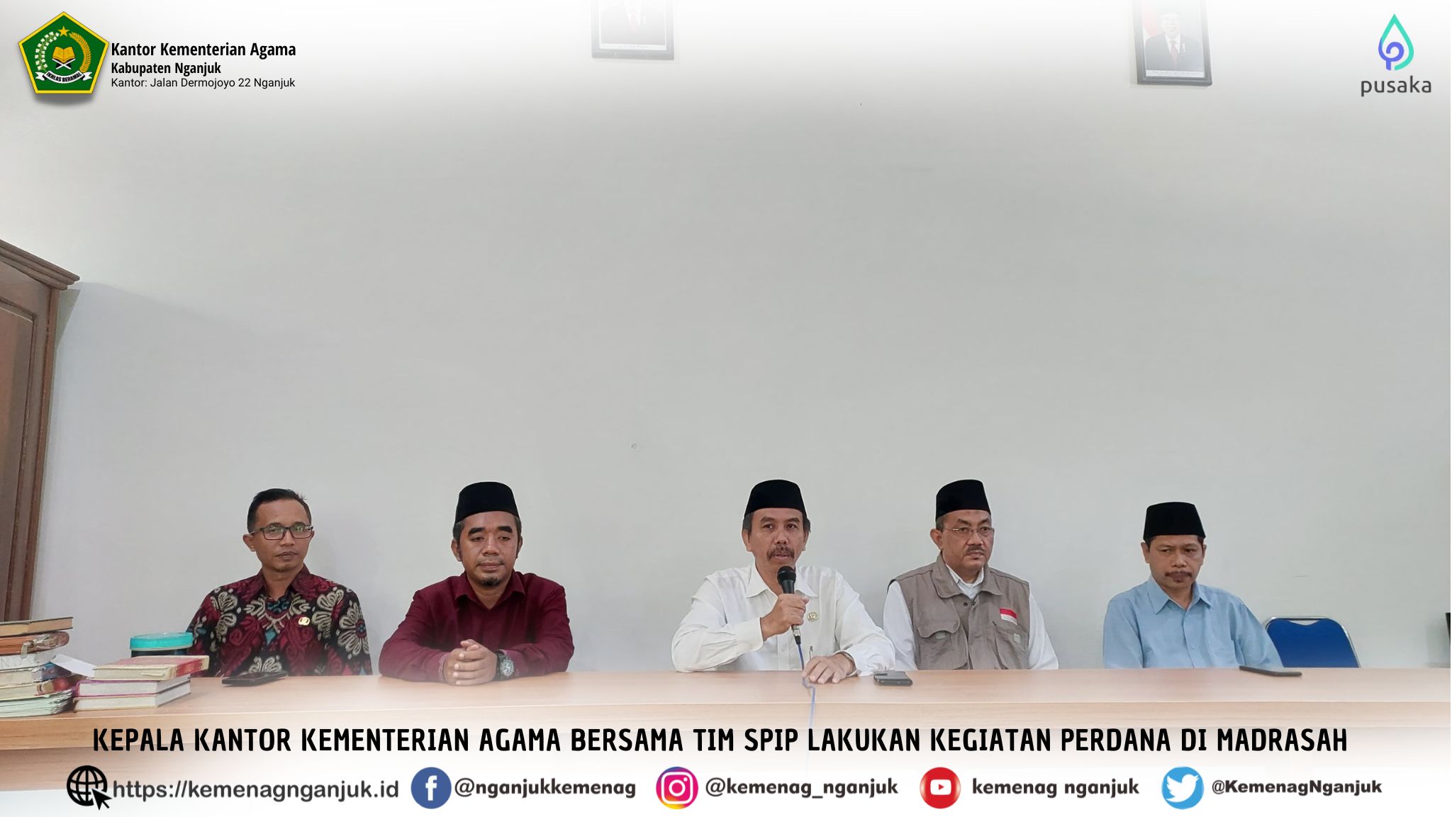 Kepala Kantor Kementerian Agama Bersama Tim SPIP Lakukan Kegiatan Perdana di Madrasah