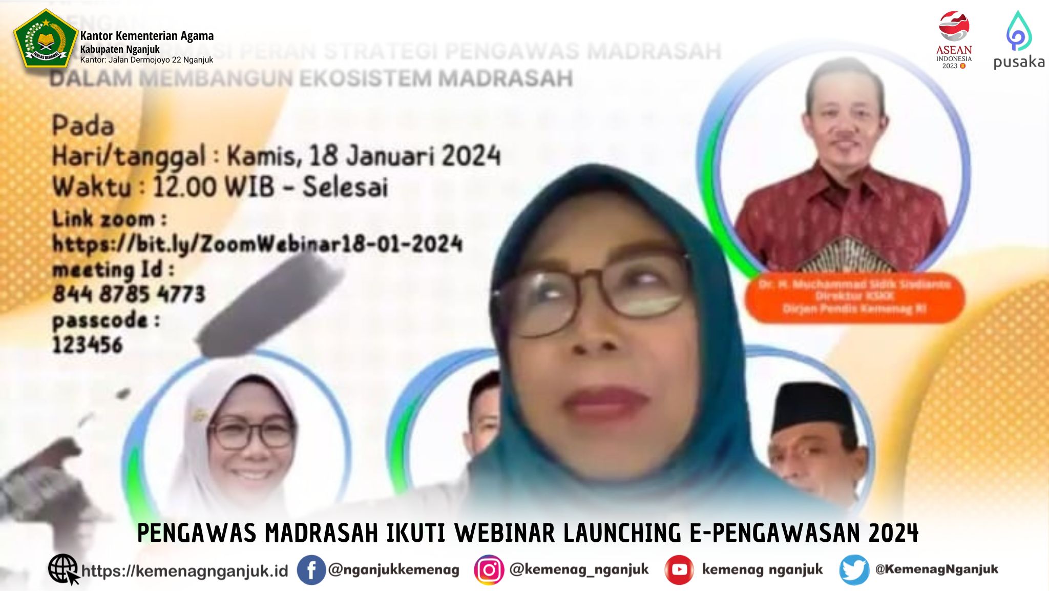 Pengawas Madrasah ikuti Webinar Launching E-Pengawasan 2024