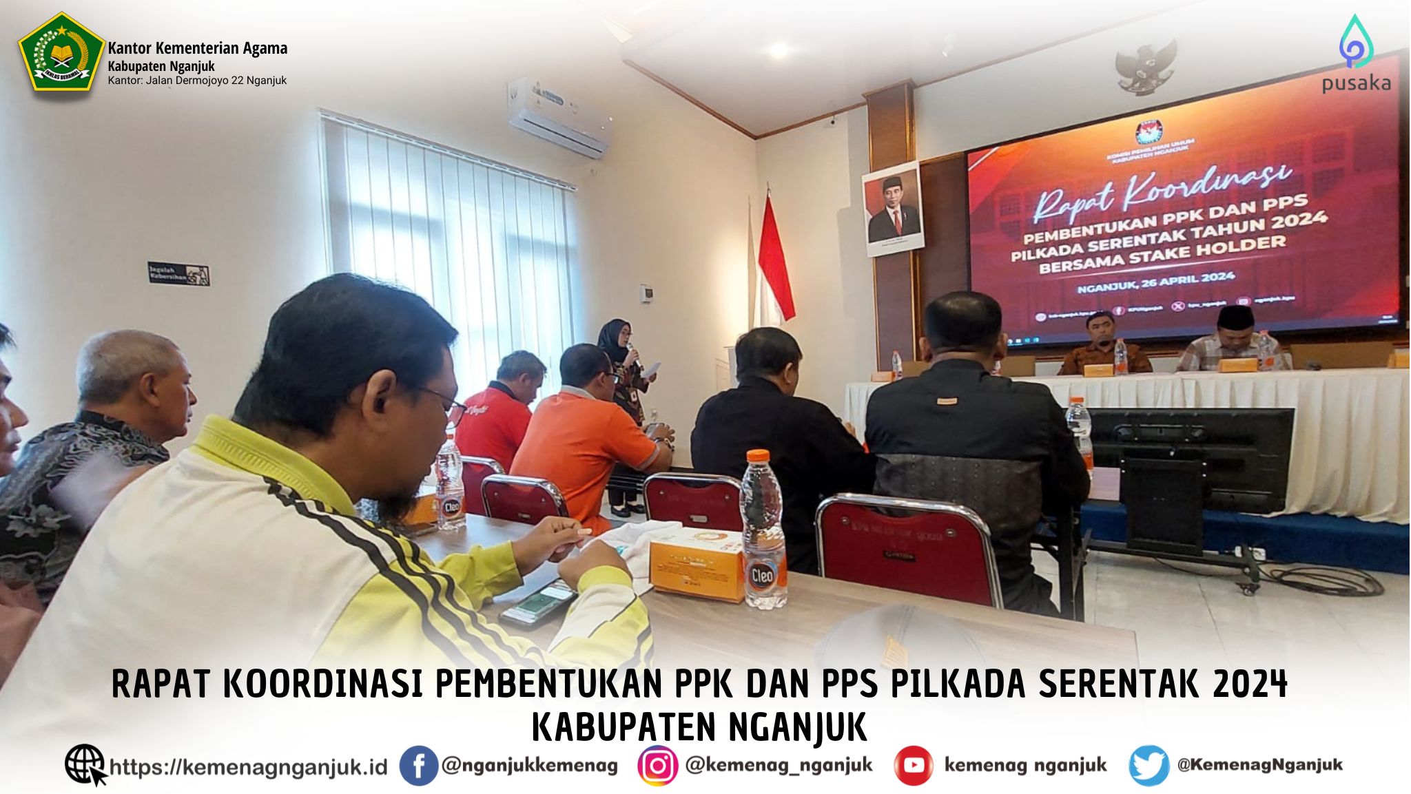 Rapat Koordinasi Pembentukan PPK dan PPS Pilkada Serentak 2024 Kabupaten Nganjuk