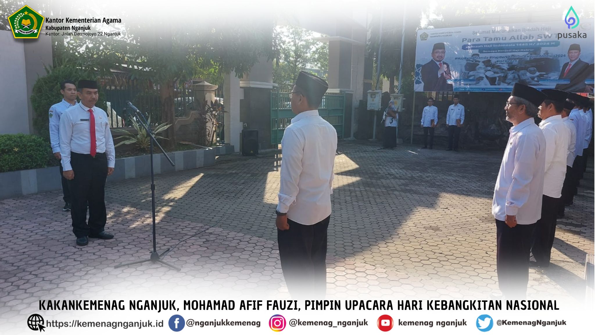 Kakankemenag Nganjuk, Mohamad Afif Fauzi, Pimpin Upacara Hari Kebangkitan Nasional