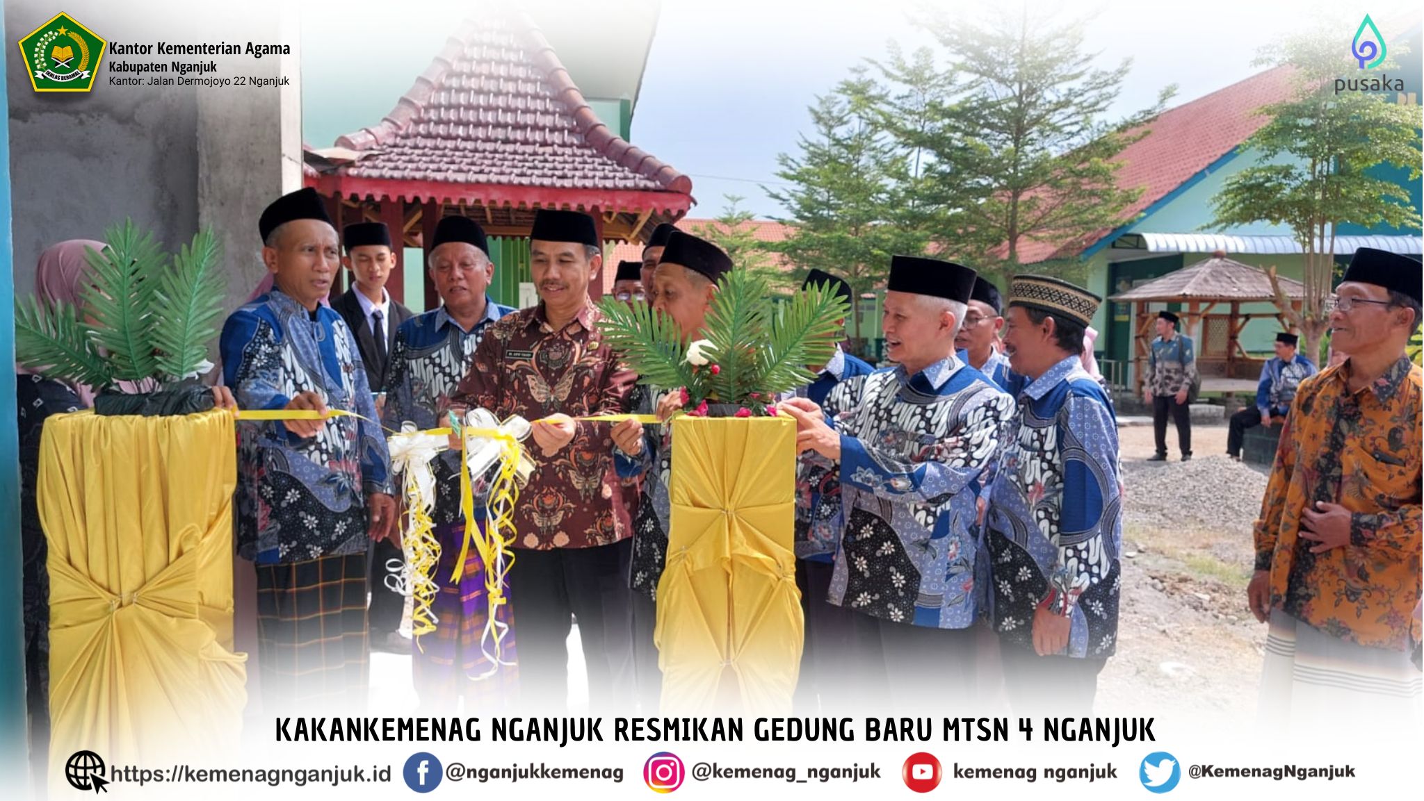 Kakankemenag Nganjuk Resmikan Gedung Baru MTsN 4 Nganjuk