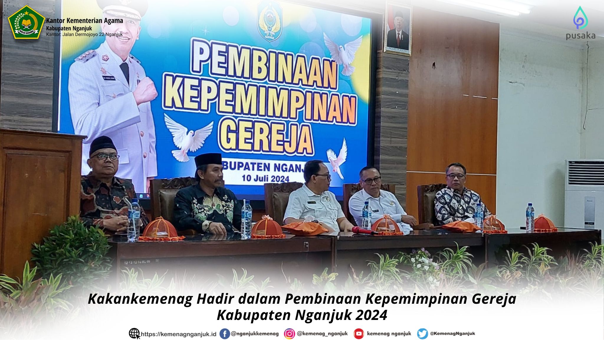 Kakankemenag Hadir dalam Pembinaan Kepemimpinan Gereja Kabupaten Nganjuk 2024