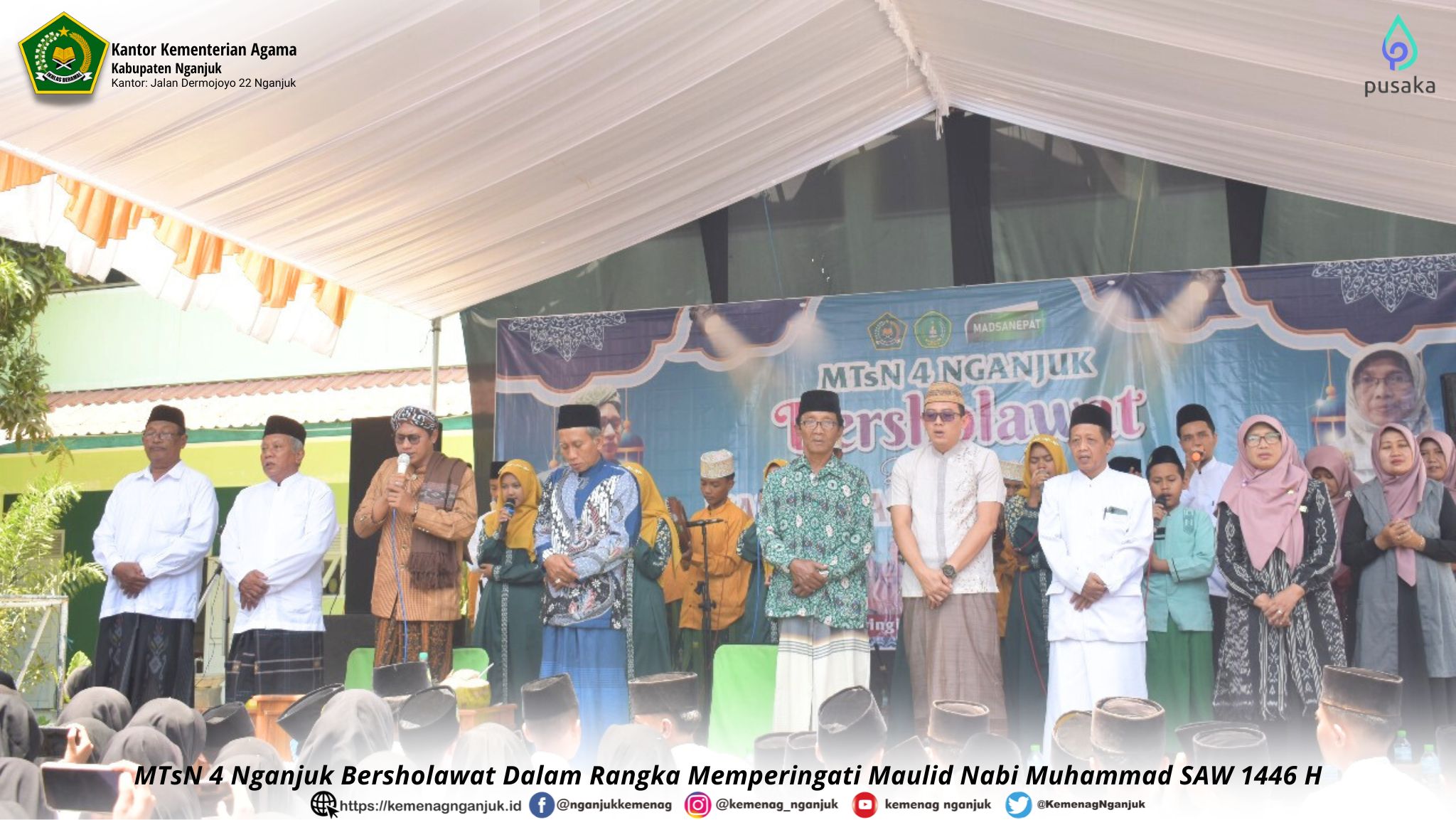 MTsN 4 Nganjuk Bersholawat Dalam Rangka Memperingati Maulid Nabi Muhammad SAW 1446 H