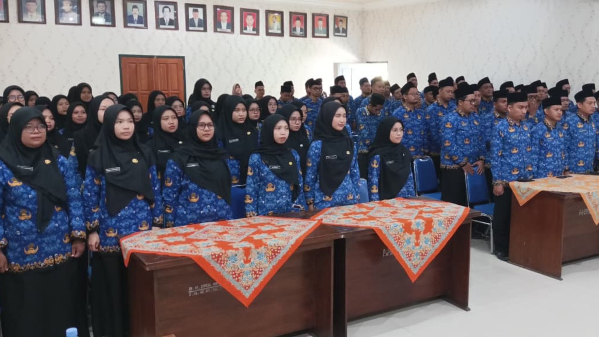 Kemenag Nganjuk Gelar Pelantikan PNS Virtual, Kakankemenag Hadir Langsung di Aula