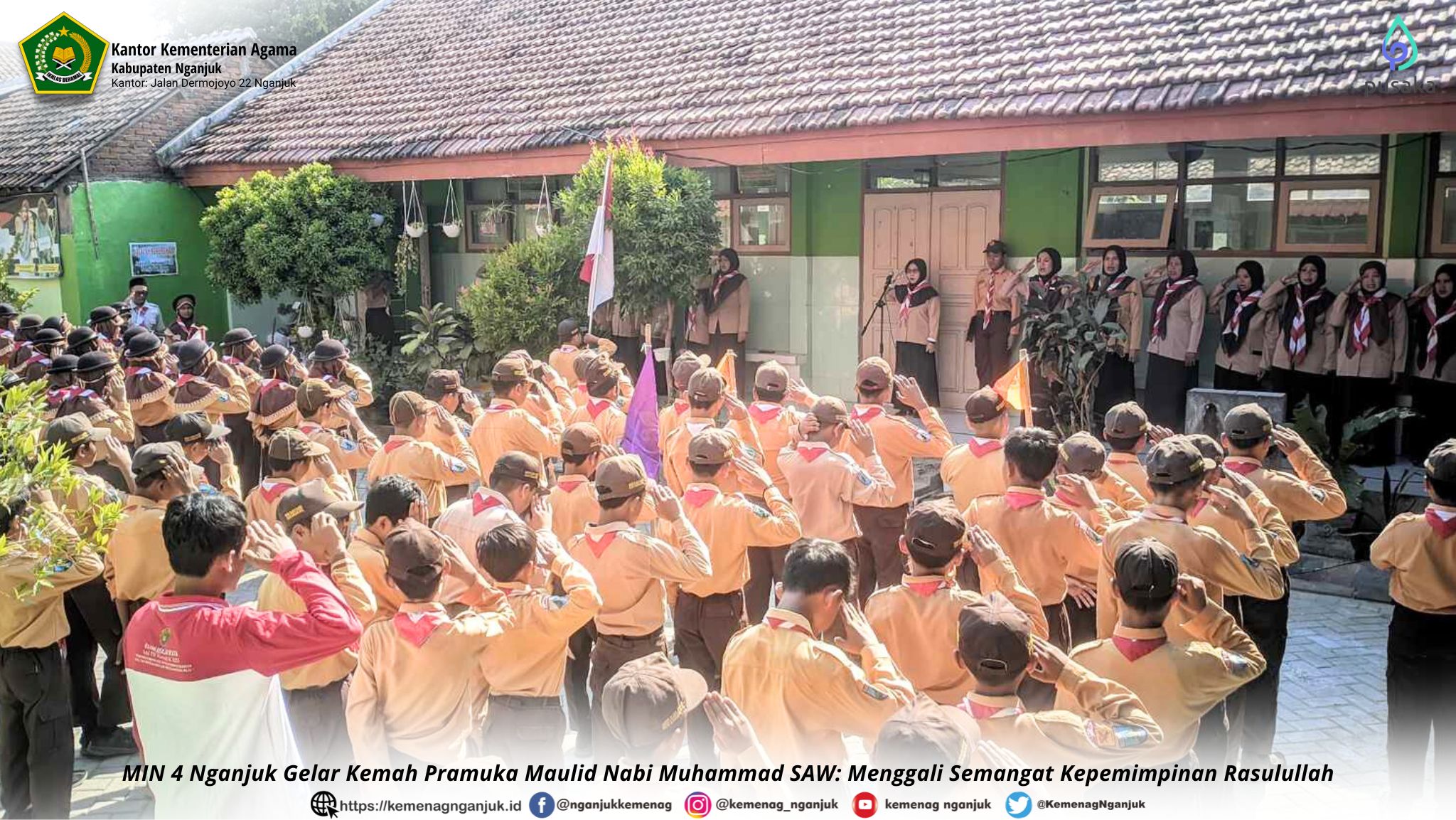 MIN 4 Gelar Kemah Pramuka Maulid Nabi Muhammad SAW: Menggali Semangat Kepemimpinan Rasulullah