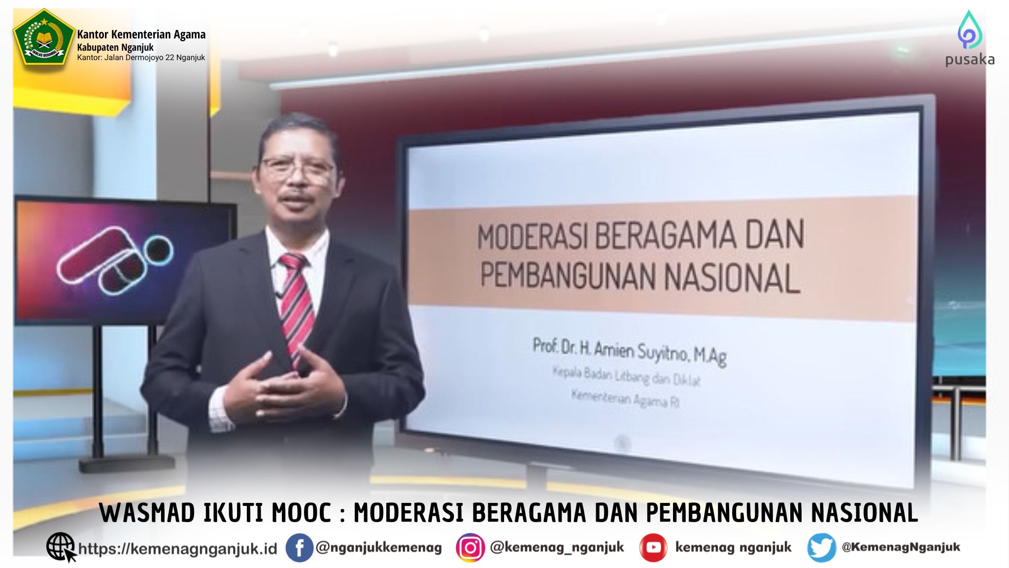 Wasmad ikuti MOOC : Moderasi Beragama dan Pembangunan Nasional