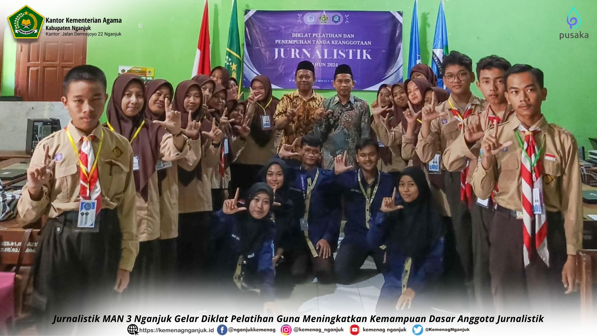 Jurnalistik MAN 3 Nganjuk Gelar Diklat Pelatihan Guna Meningkatkan Kemampuan Dasar Anggota Jurnalist