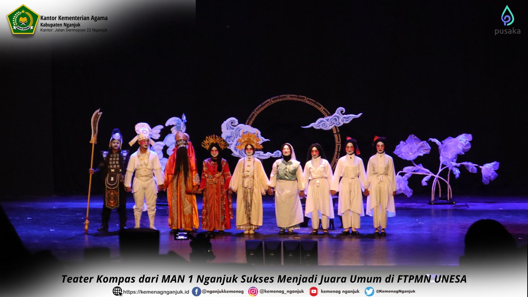 Teater Kompas dari MAN 1 Nganjuk Sukses Menjadi Juara Umum di FTPMN UNESA