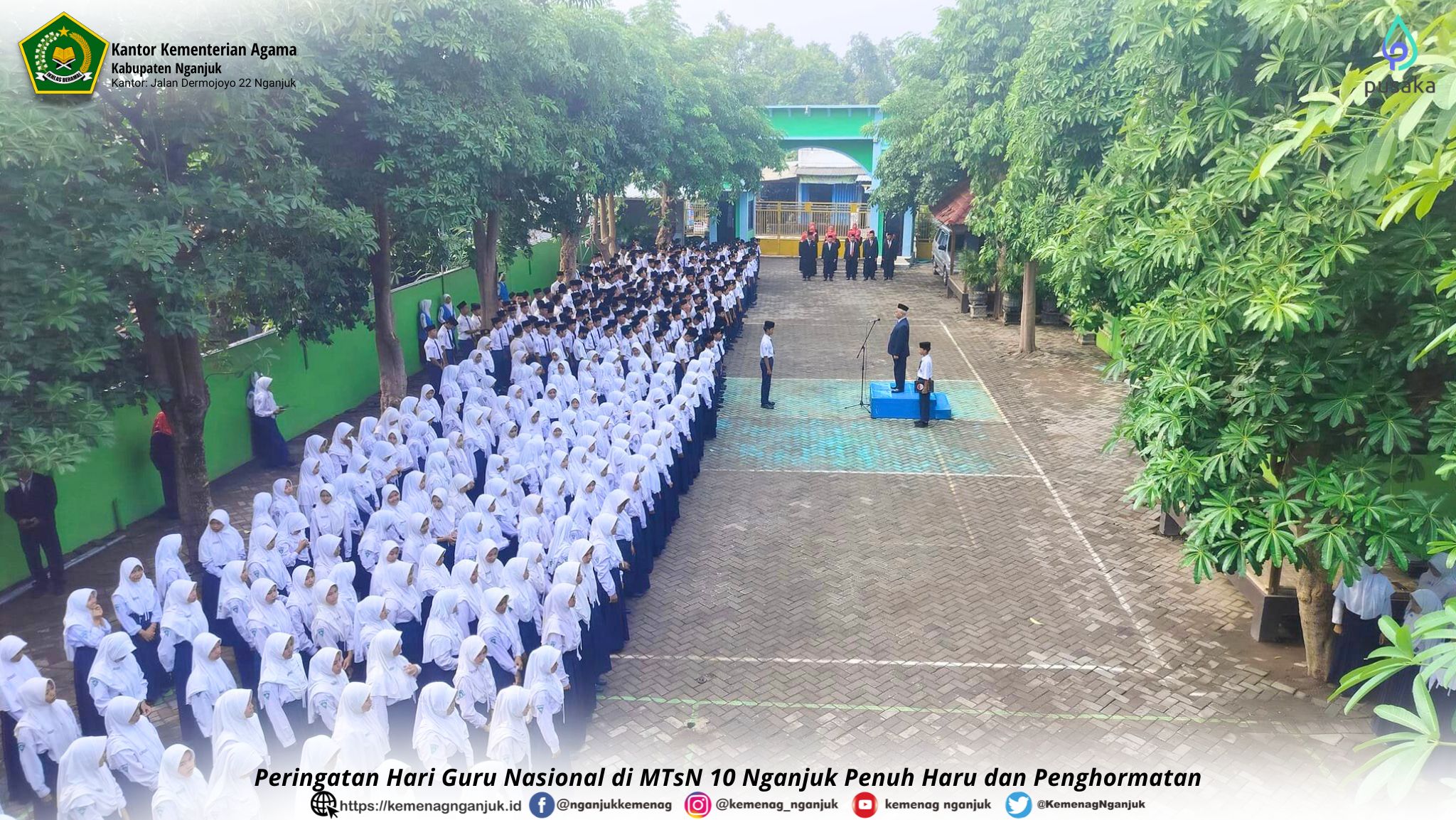 Peringatan Hari Guru Nasional di MTsN 10 Nganjuk Penuh Haru dan Penghormatan
