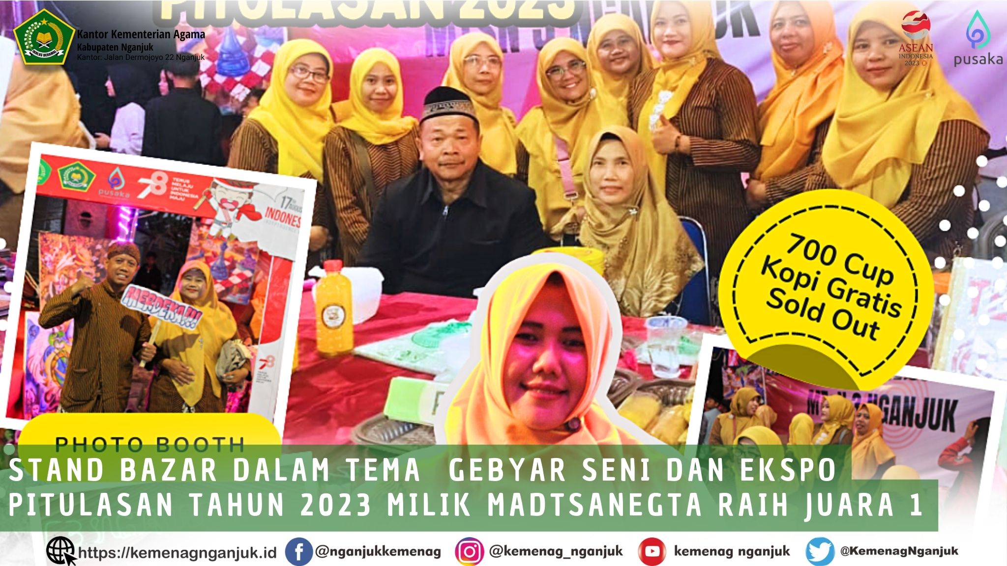 Stand Bazar dalam Tema  Gebyar Seni dan Ekspo Pitulasan Tahun 2023 Milik Madtsanegta Raih Juara 1