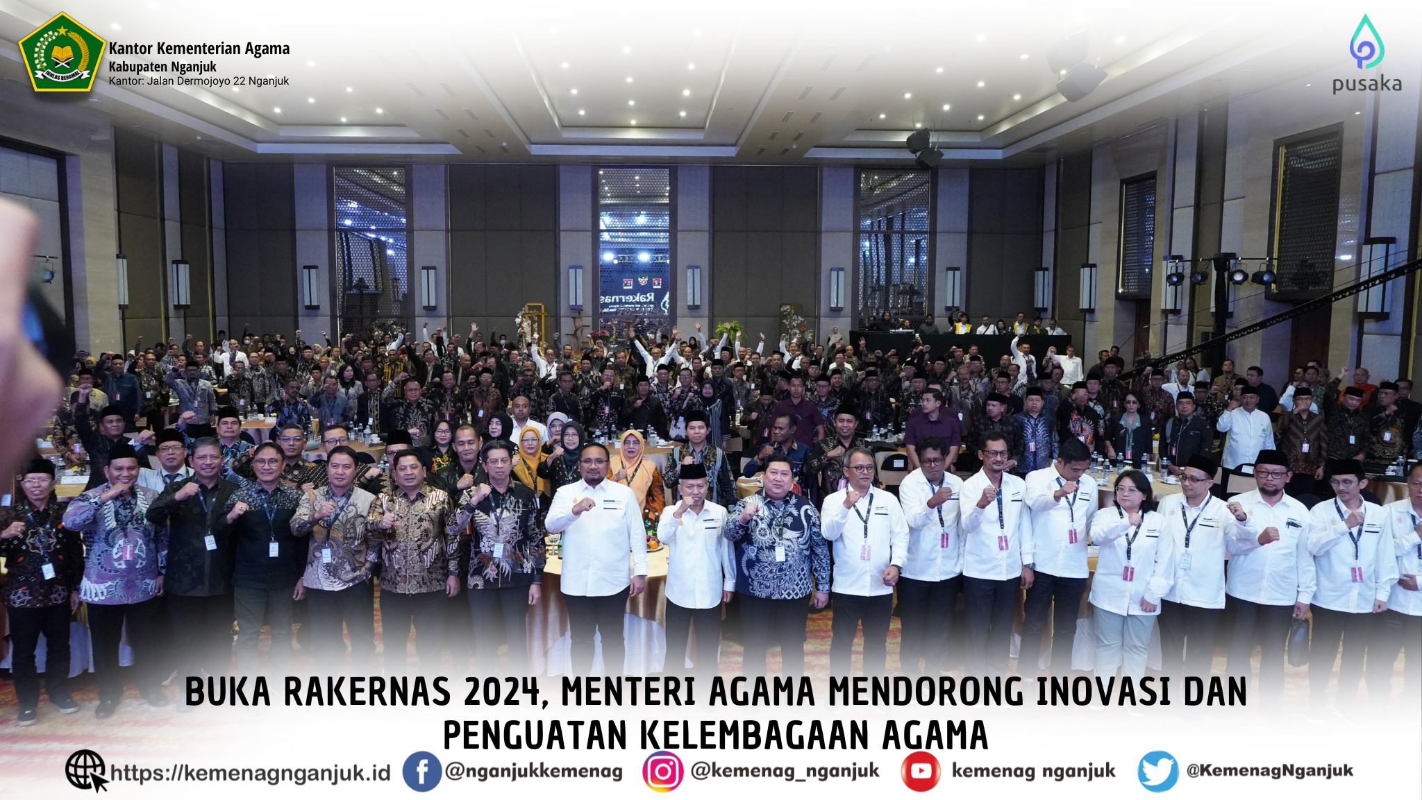 Buka Rakernas 2024, Menteri Agama Mendorong Inovasi dan Penguatan Kelembagaan Agama