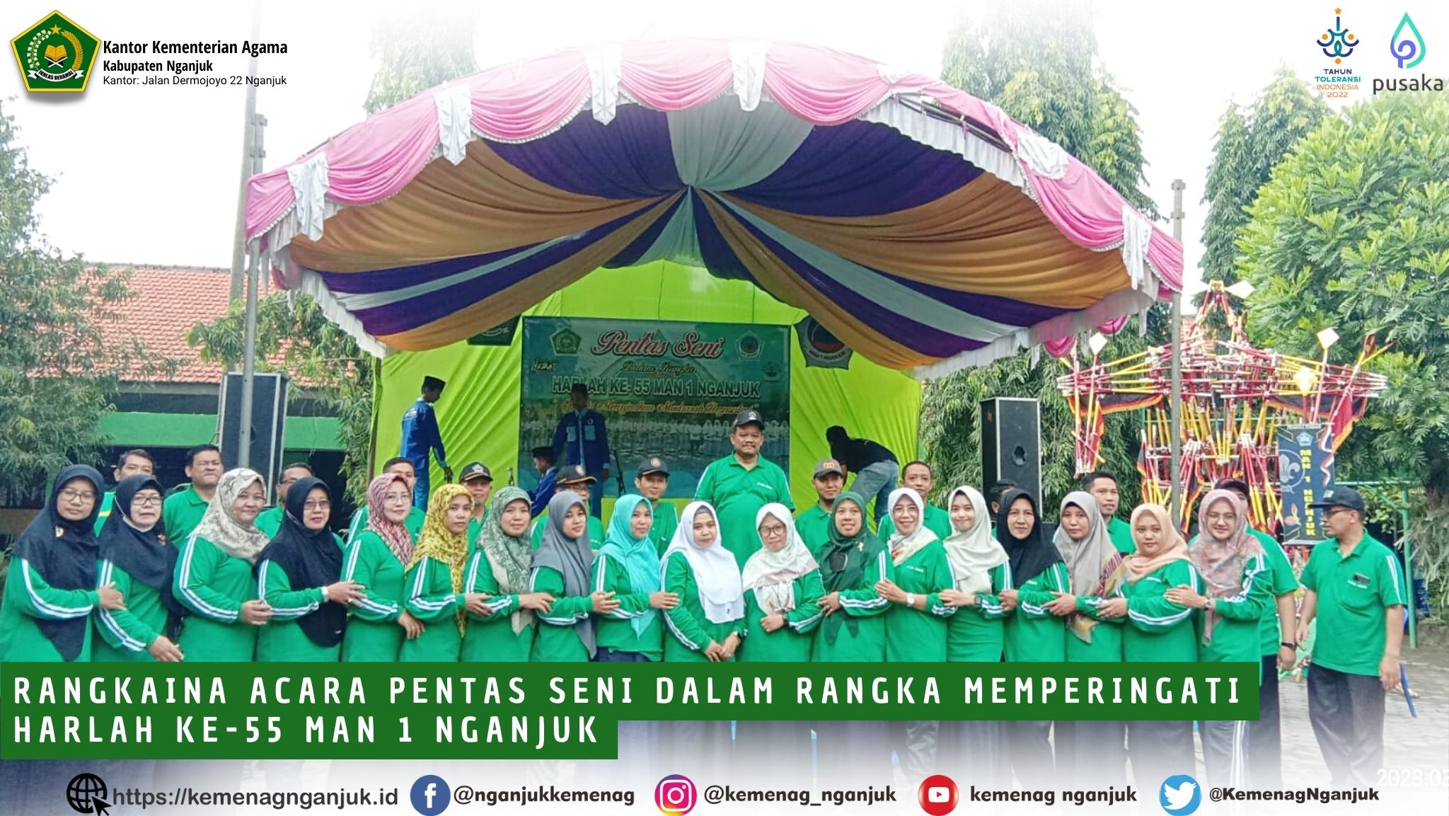 Rangkaina Acara Pentas Seni Dalam Rangka Memperingati Harlah ke-55 MAN 1 Nganjuk