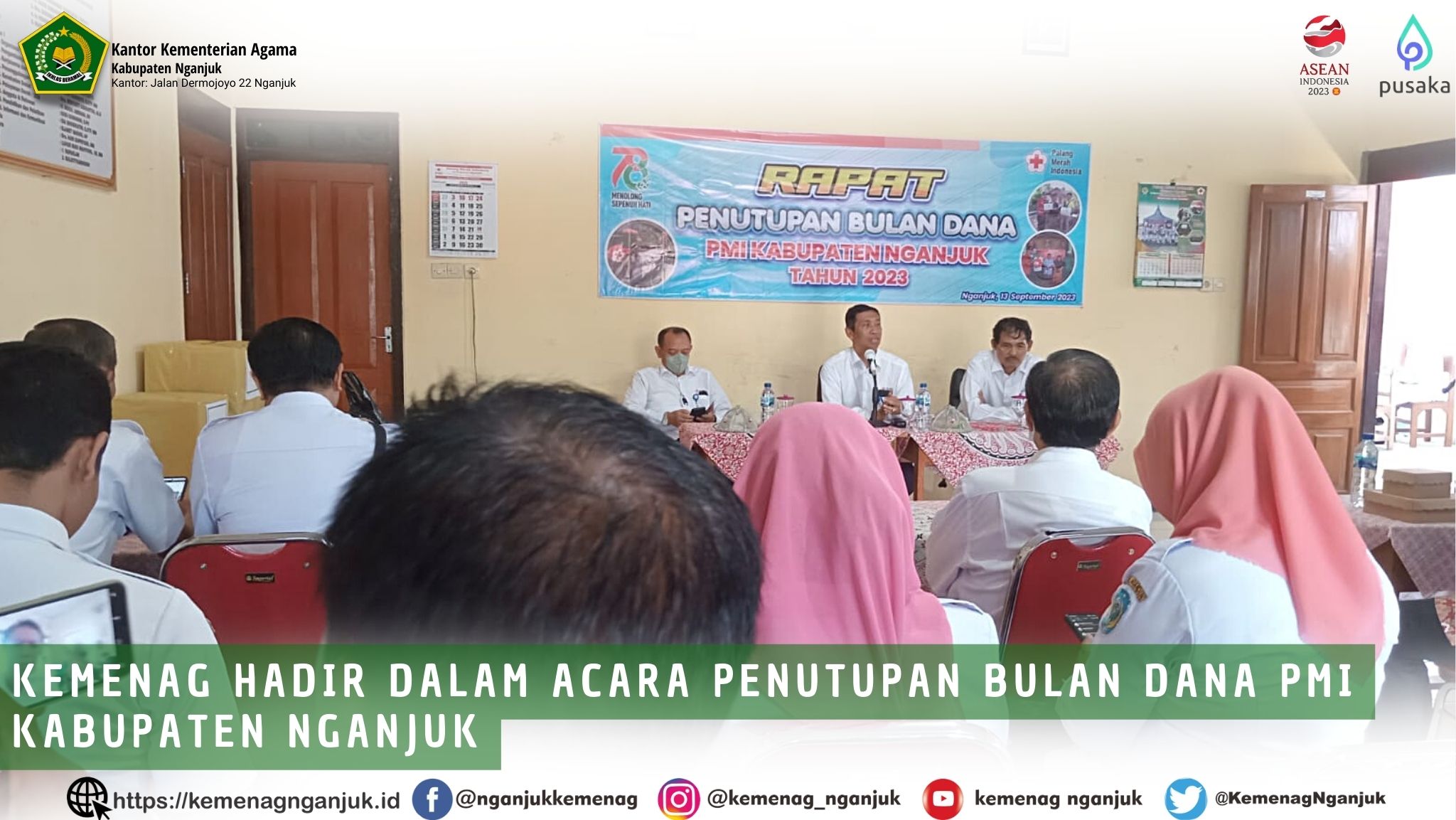 Kemenag Hadir dalam Acara Penutupan Bulan Dana PMI Kabupaten Nganjuk