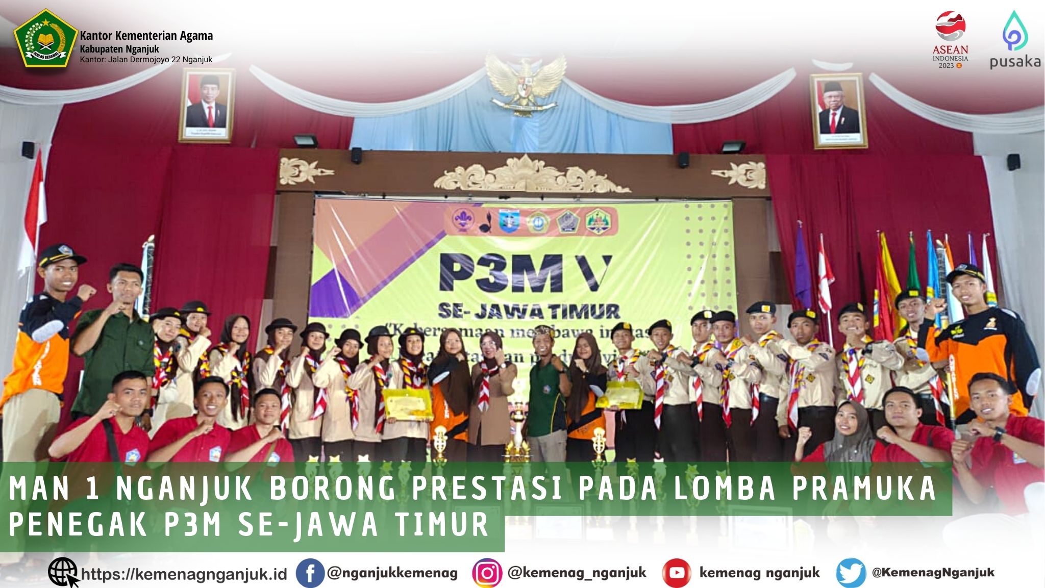 MAN 1 Nganjuk Borong Prestasi Pada Lomba Pramuka Penegak P3M Se-Jawa Timur