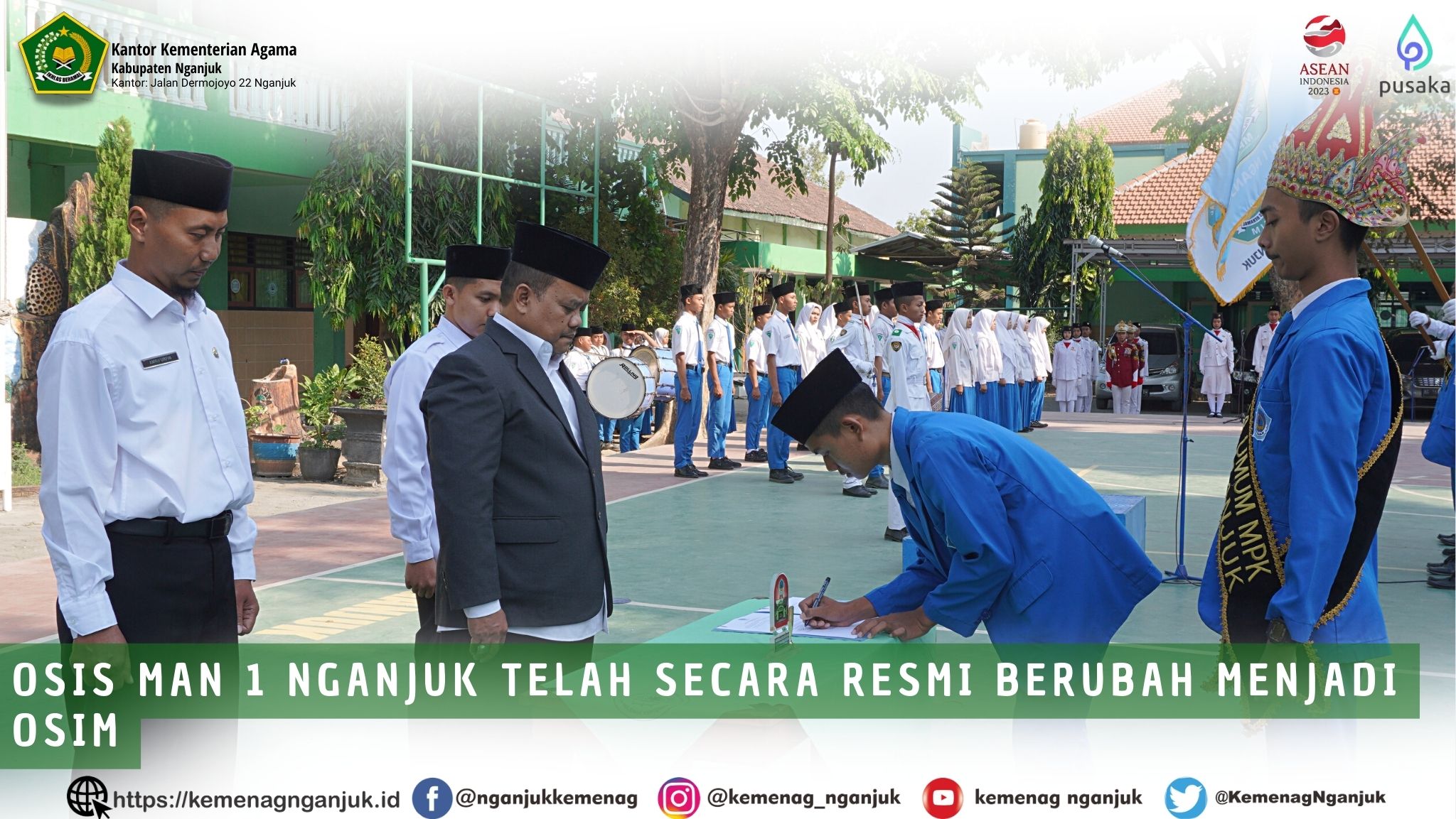 OSIS MAN 1 Nganjuk telah secara resmi berubah menjadi OSIM