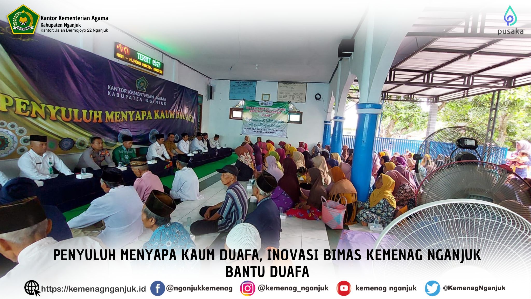 Penyuluh menyapa Kaum Duafa, Inovasi Bimas Kemenag Nganjuk Bantu Duafa