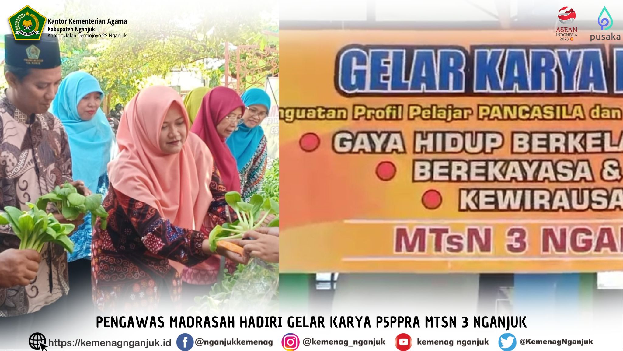 Pengawas Madrasah Hadiri Gelar Karya P5PPRA MTsN 3 Nganjuk