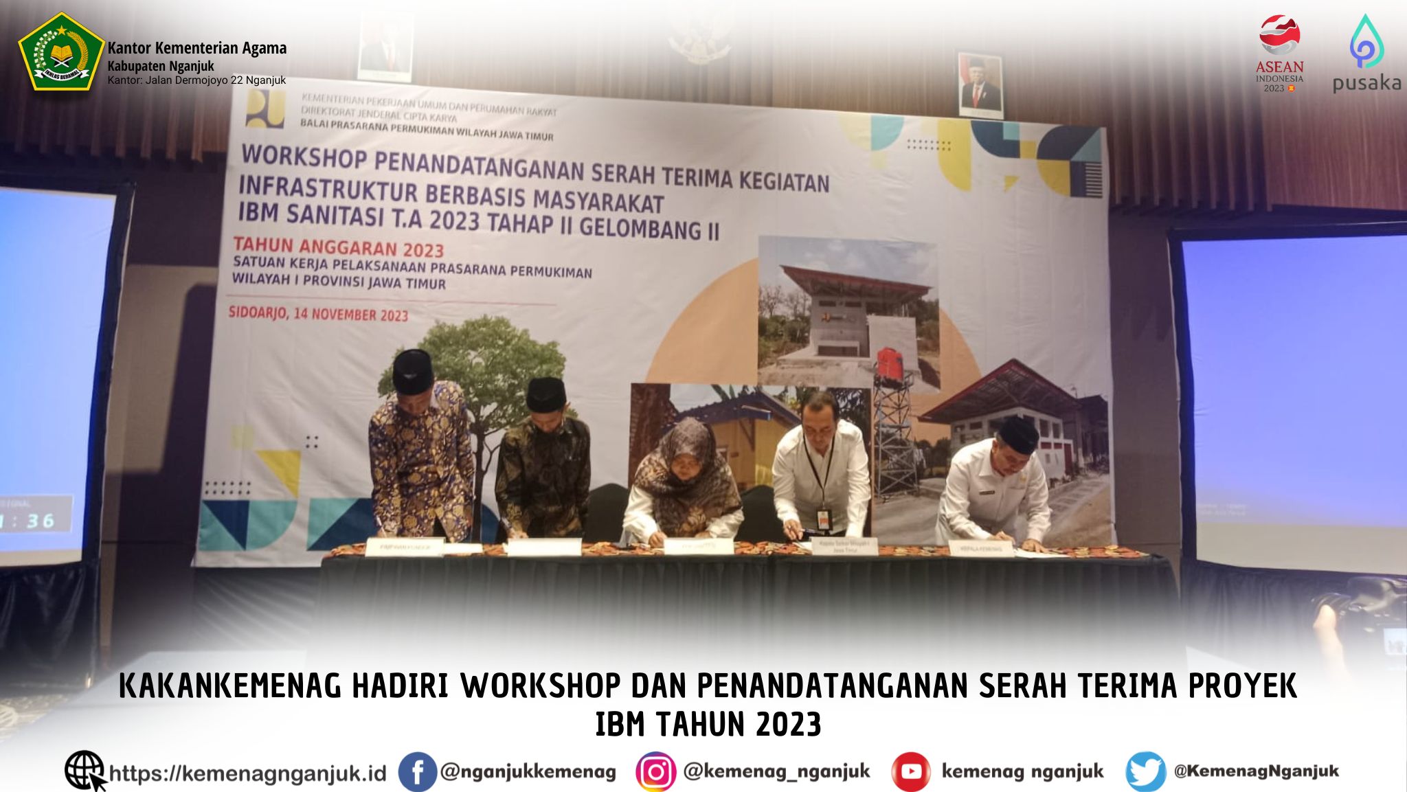 Kakankemenag Hadiri Workshop dan Penandatanganan Serah Terima Proyek IBM Tahun 2023