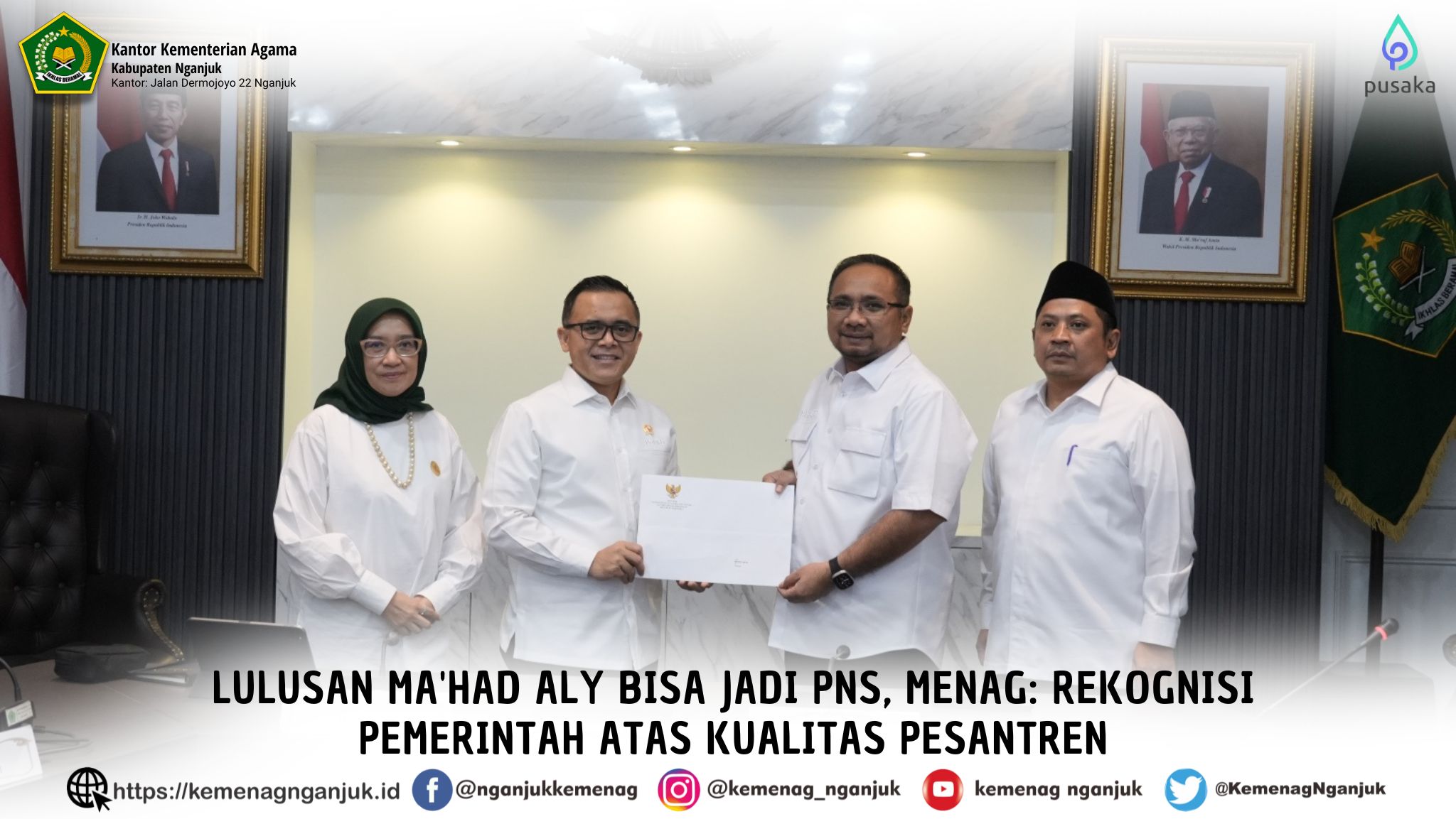 Lulusan Mahad Aly Bisa Jadi PNS, Menag: Rekognisi Pemerintah atas Kualitas Pesantren