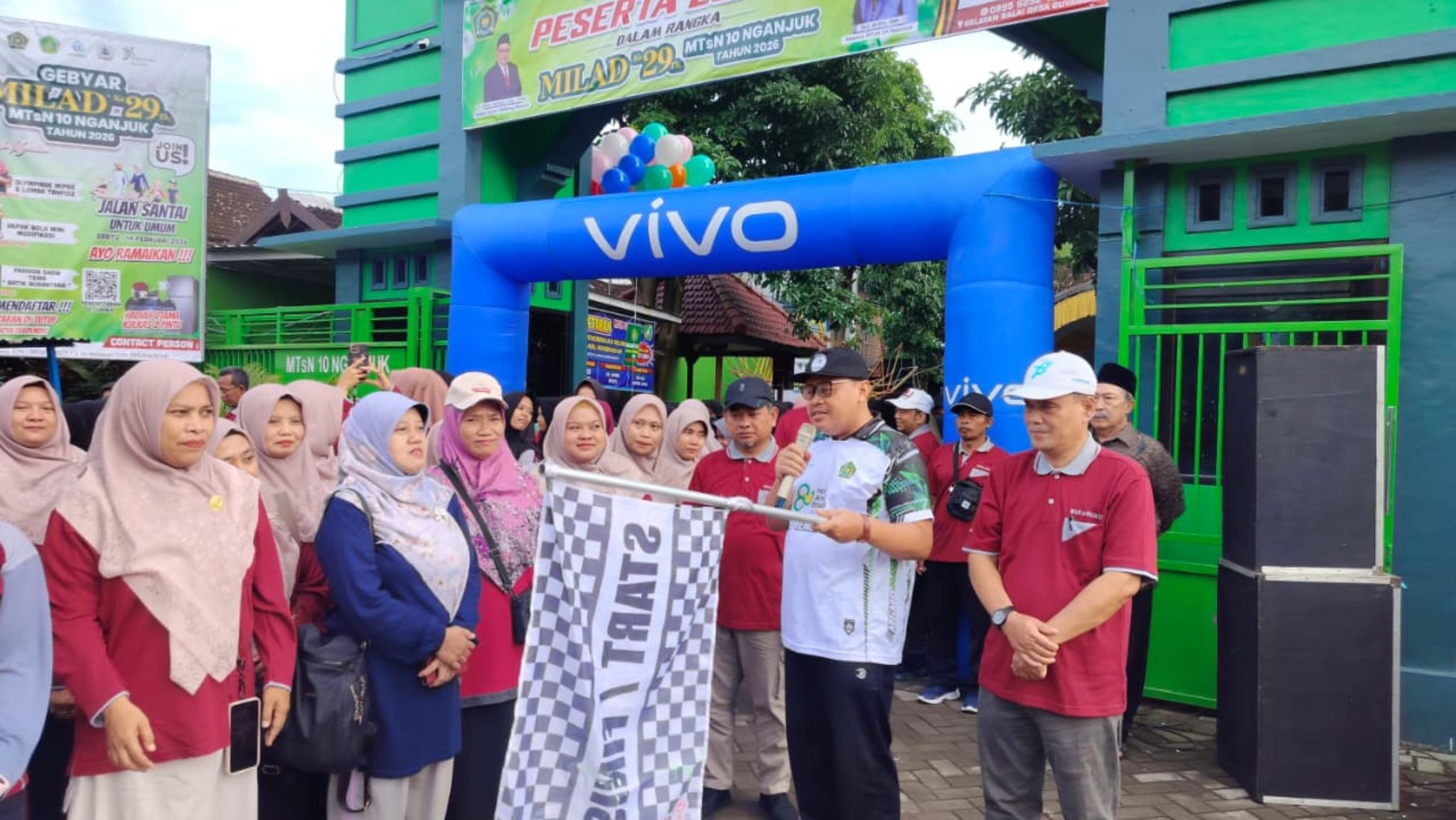 KEPALA KEMENAG HADIRI PUNCAK MILAD KE-29 MTsN 10 NGANJUK