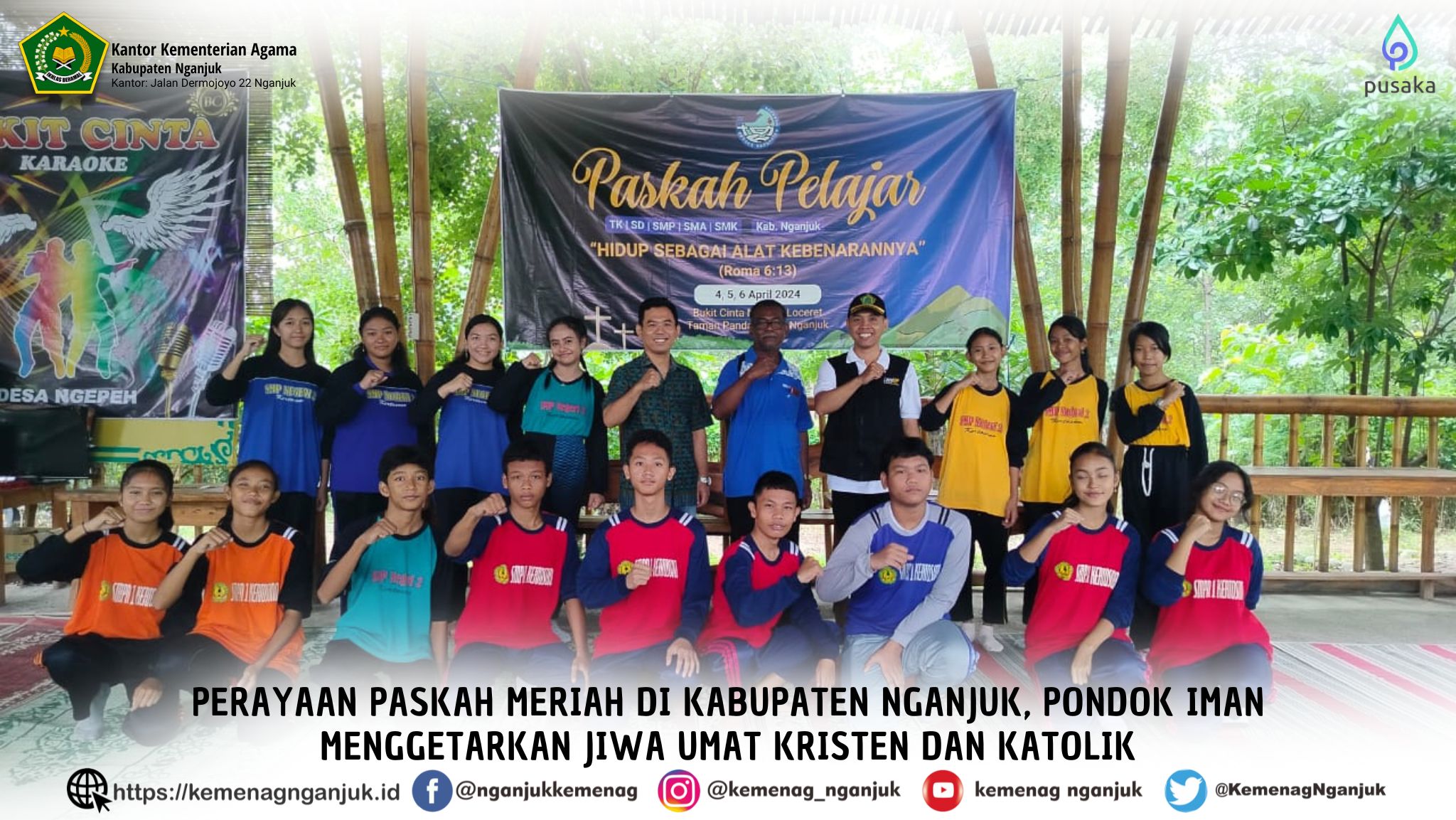 Perayaan Paskah Meriah di Kabupaten Nganjuk, Pondok Iman Menggetarkan Jiwa Umat Kristen dan Katolik