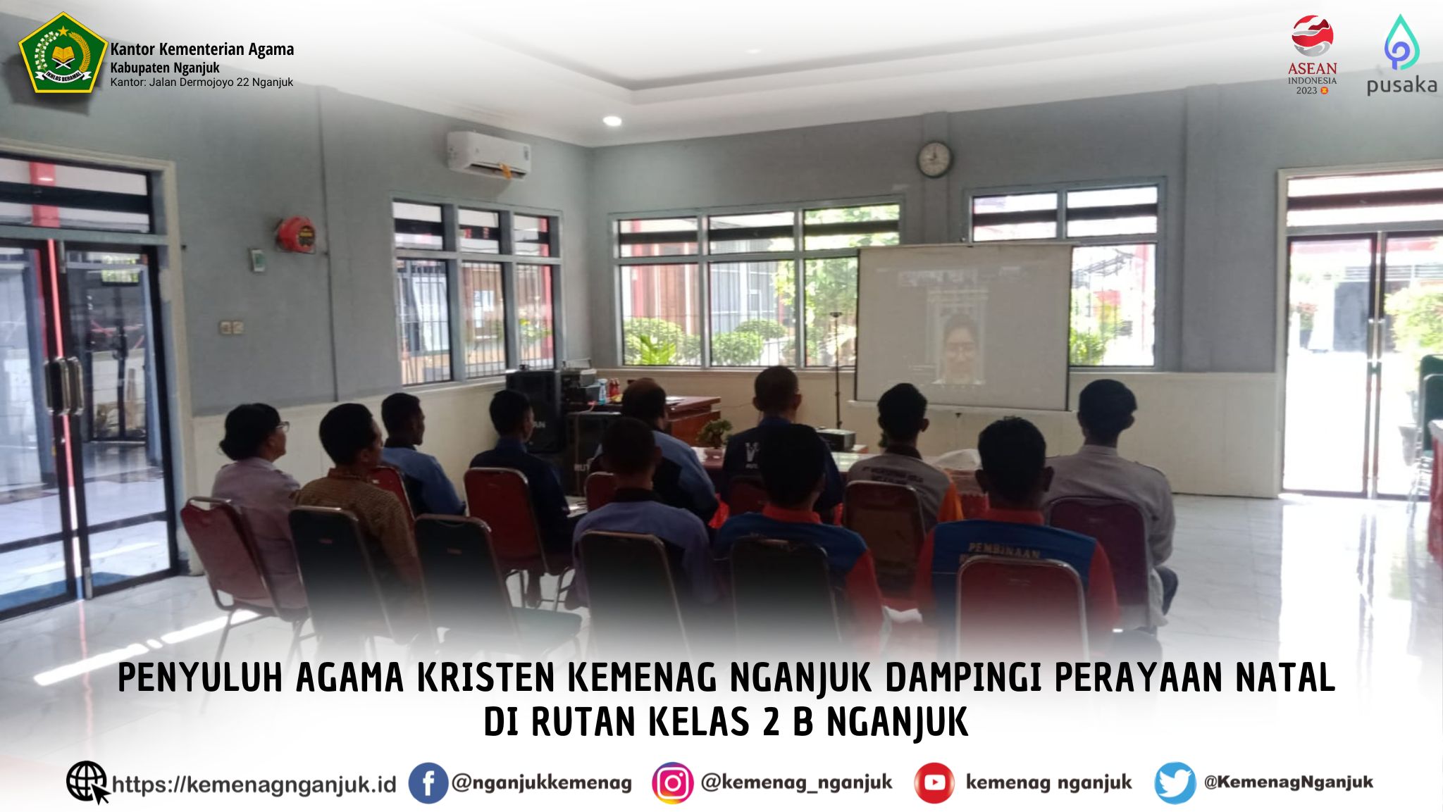 Penyuluh Agama Kristen Kemenag Nganjuk Dampingi Perayaan Natal di Rutan Kelas 2 B Nganjuk