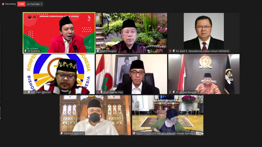 Terpercaya, Menag Harap Tokoh Agama Edukasi Umat tentang Prokes