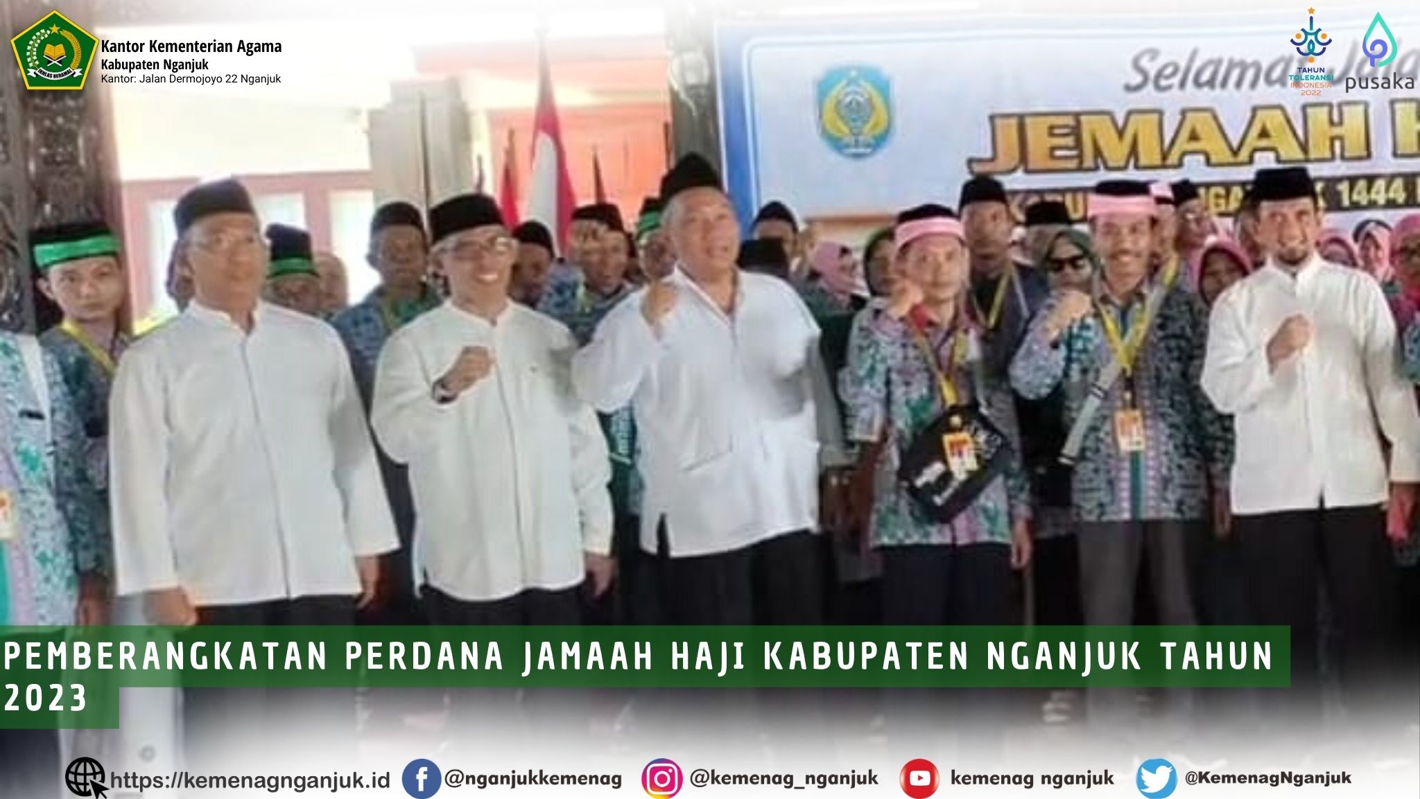 Pemberangkatan Perdana Jamaah Haji Kabupaten Nganjuk Tahun 2023