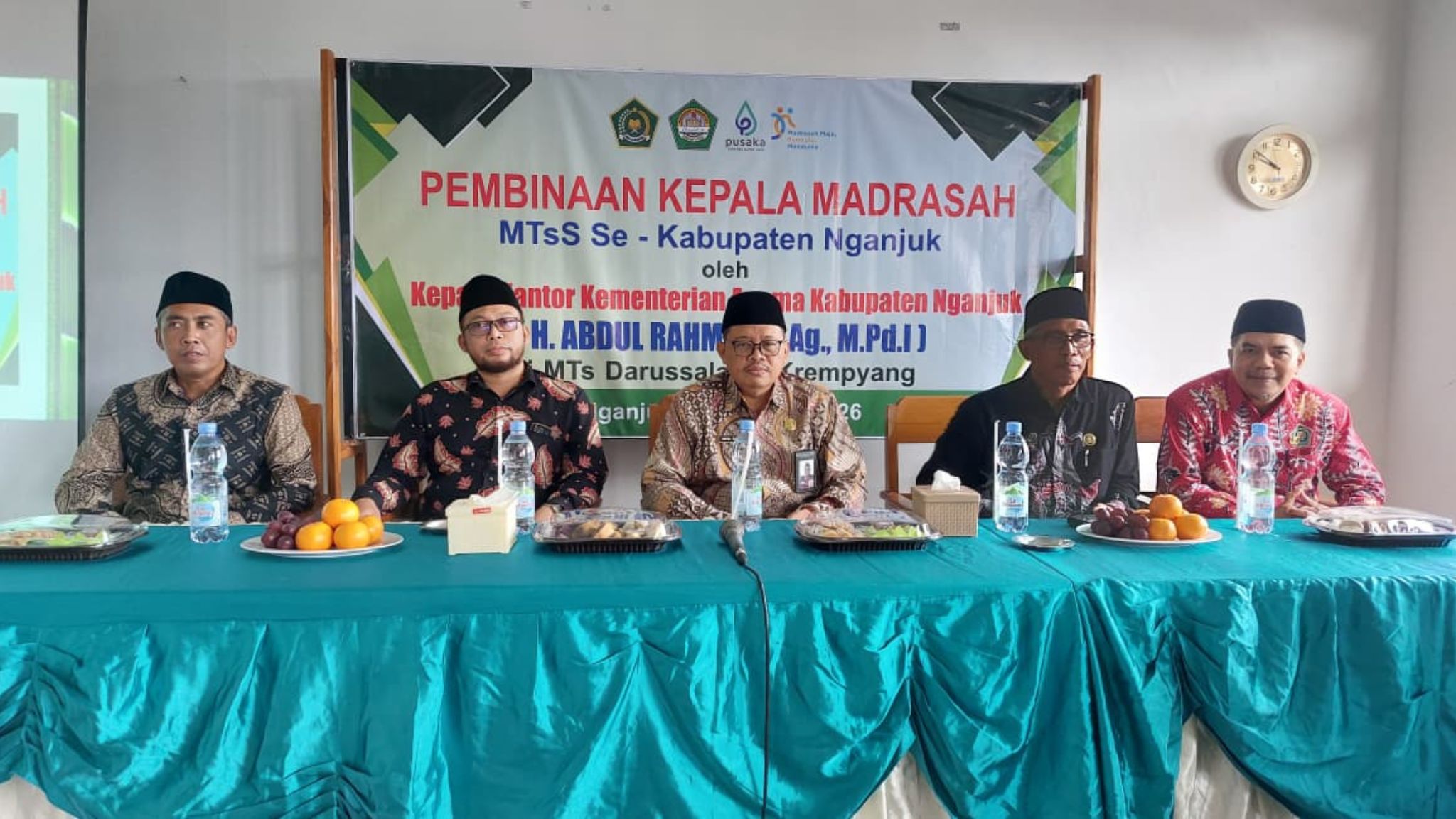 Kakankemenag Nganjuk Berikan Pembinaan kepada Kepala Madrasah dan Bendahara MTs Swasta se Kabupaten