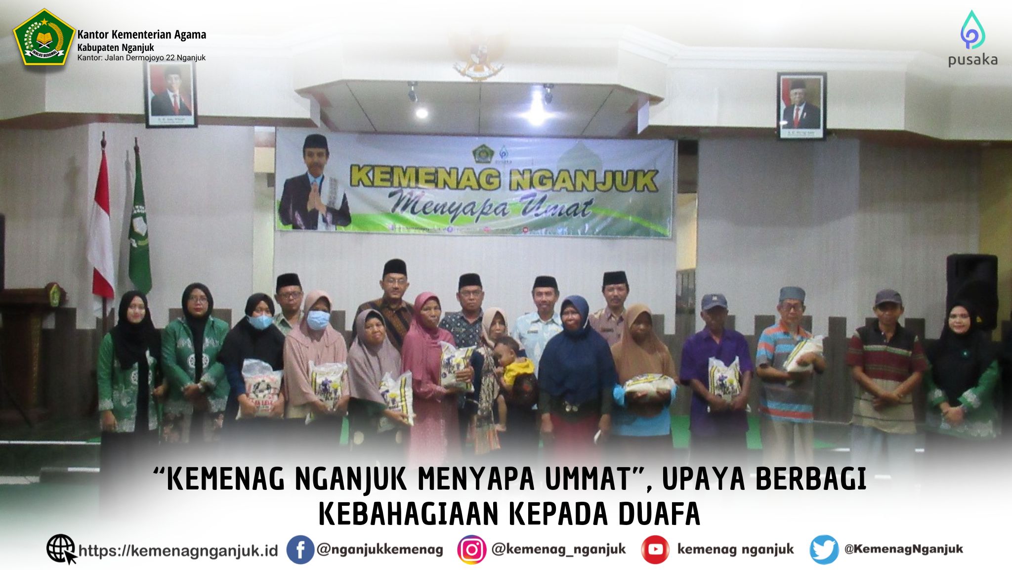 Kemenag Nganjuk Menyapa Ummat, Upaya Berbagi Kebahagiaan Kepada Duafa