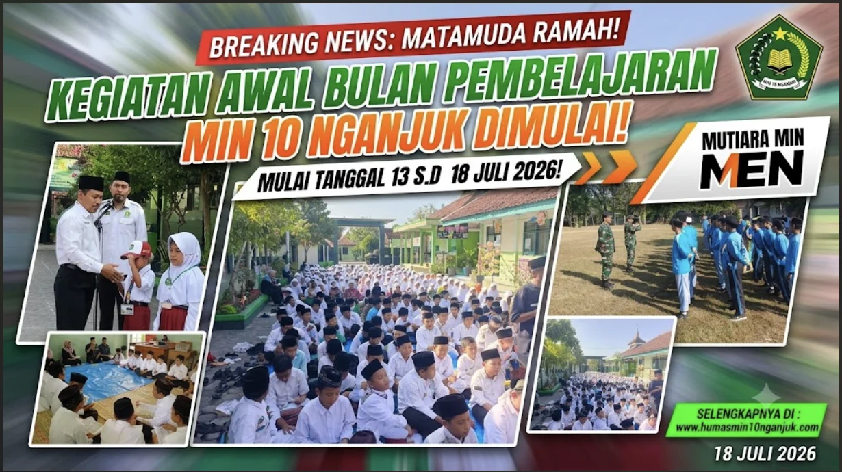 MATAMUDA MIN 10 Nganjuk Resmi Dibuka, Sambut Murid Baru dengan Lingkungan Belajar yang Ramah dan Menyenangkan