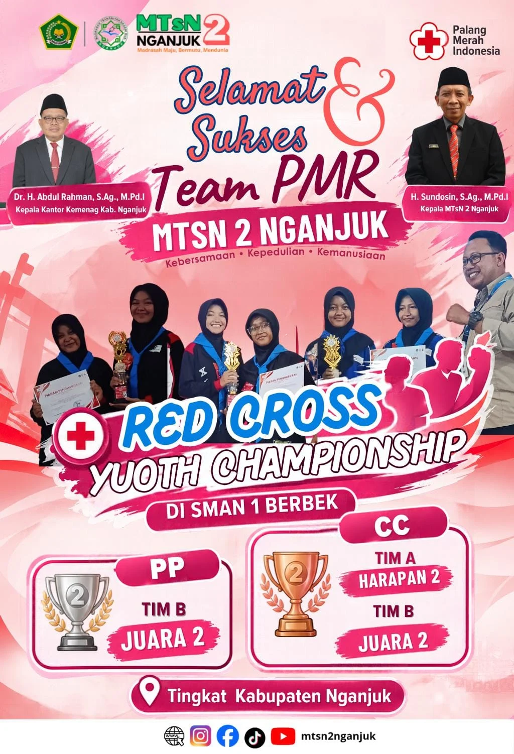 Banggakan Madrasah, Kontingen PMR MTsN 2 Nganjuk Borong Juara di Red Cross Youth Championship 2026